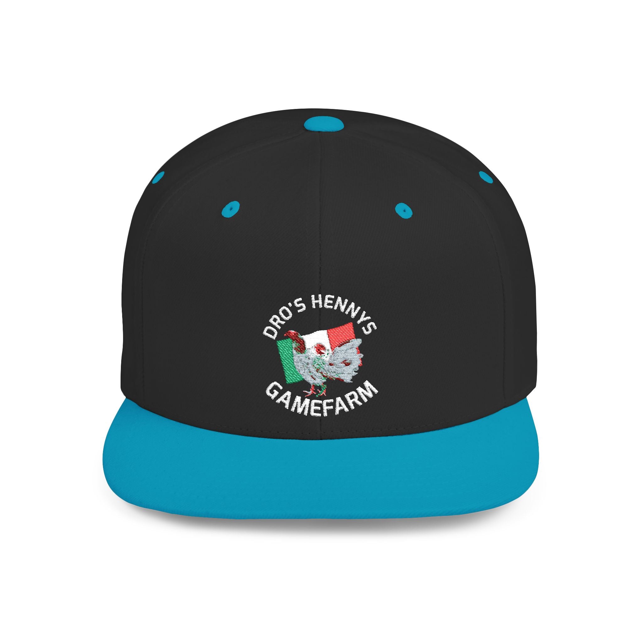 Henny- Flat Bill Snapback Hat — Dro's Henny's Gamefarm Logo Cap