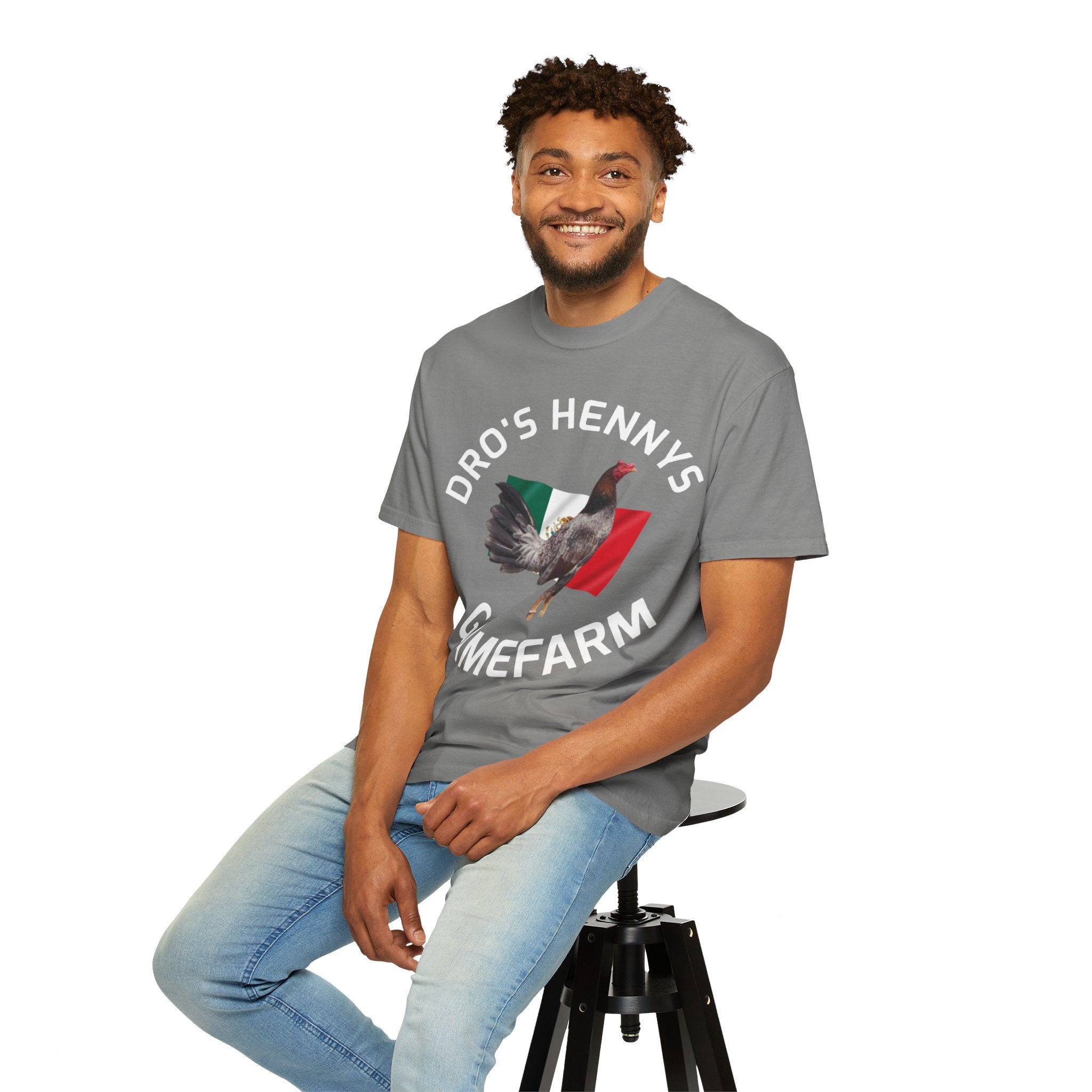 Henny- Gamefarm Rooster T-Shirt — "Dro's Henny's Gamefarm" Poultry Farm Tee