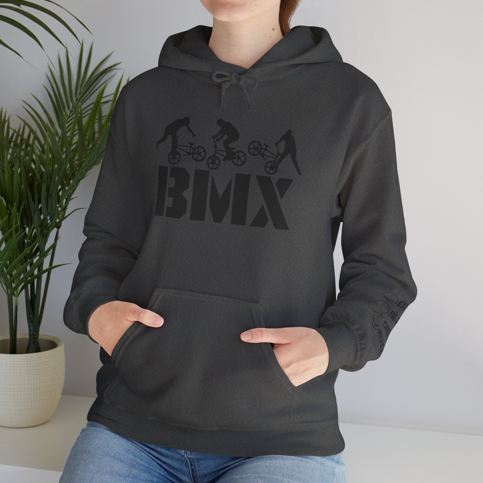 Rad-BMX Rider Hoodie — BMX Stunt Silhouettes Pullover for Riders & Fans
