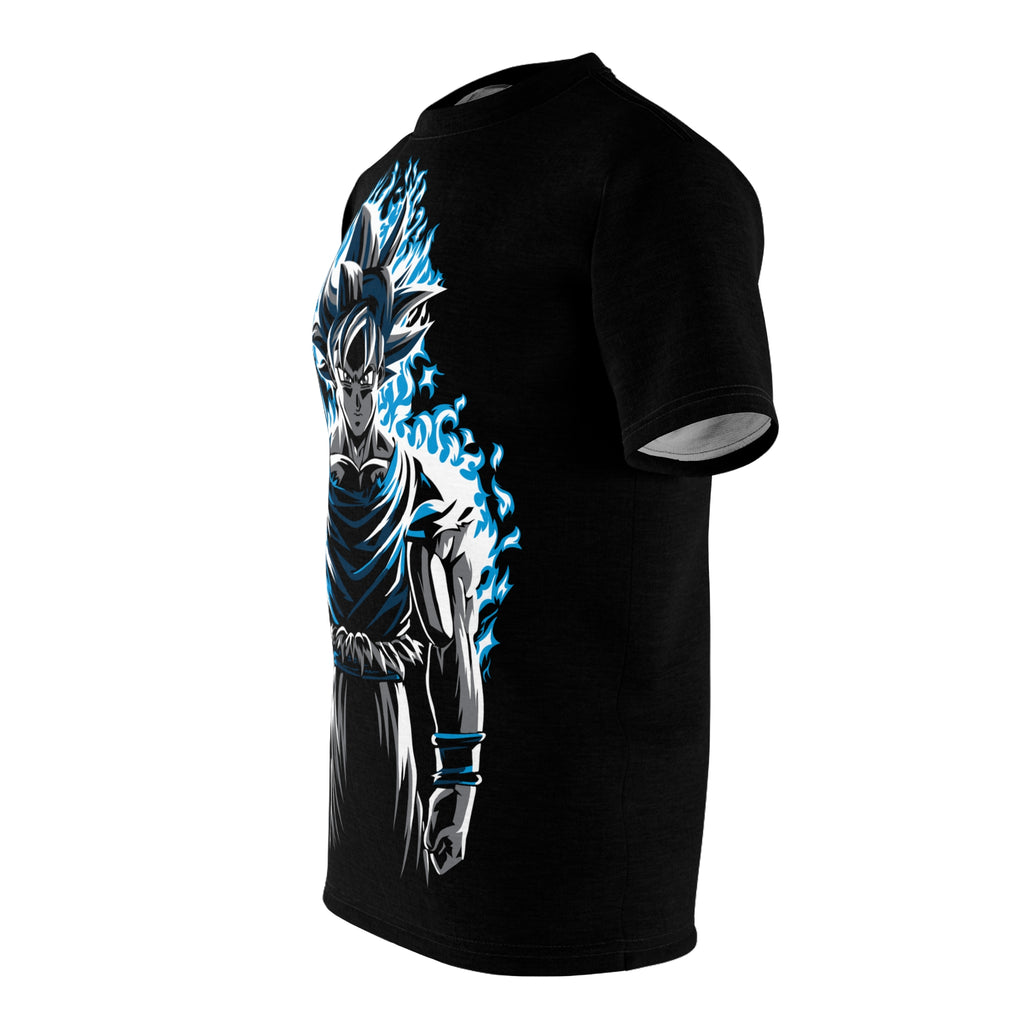 Dragon-Super Saiyan Blue Aura Tee — Anime Power Graphic T-Shirt