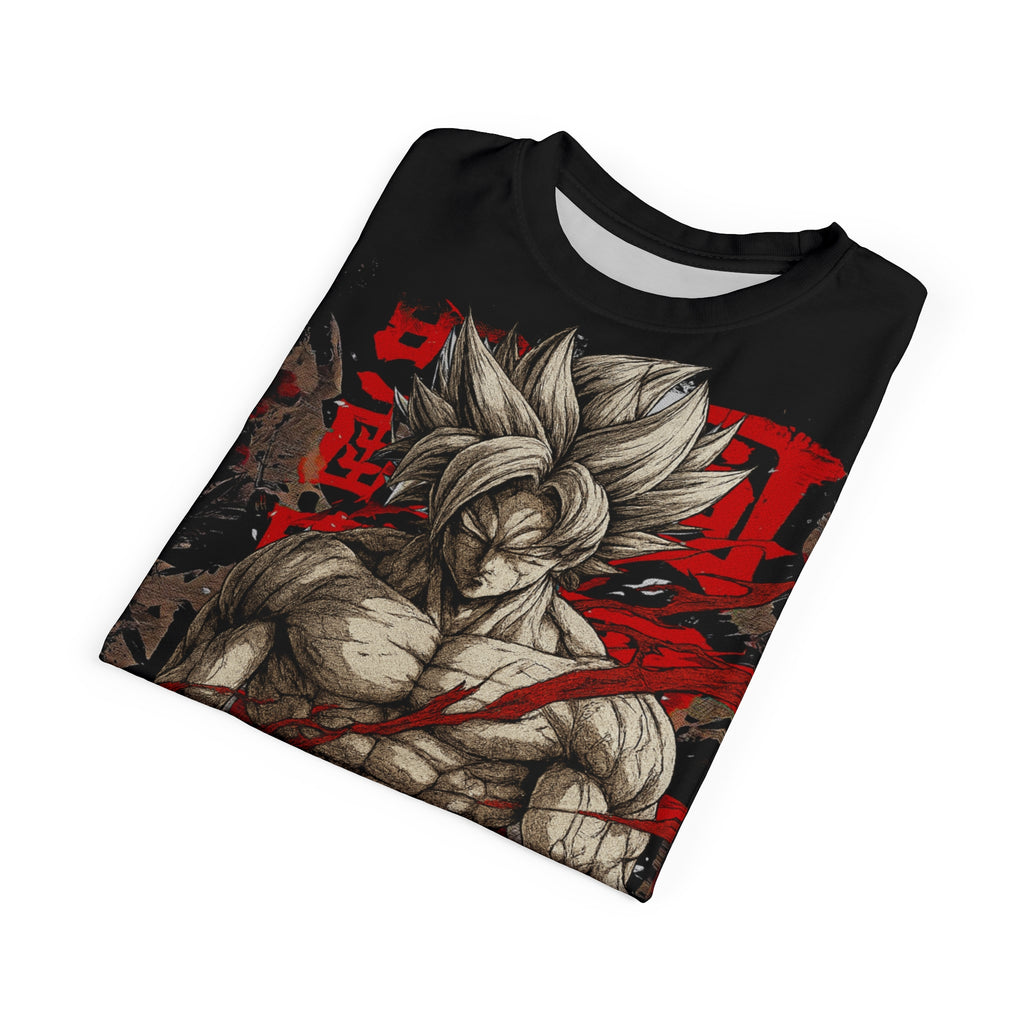 Dragon-Super Saiyan Warrior Graphic Tee — Goku Battle-Ready All-Over Print