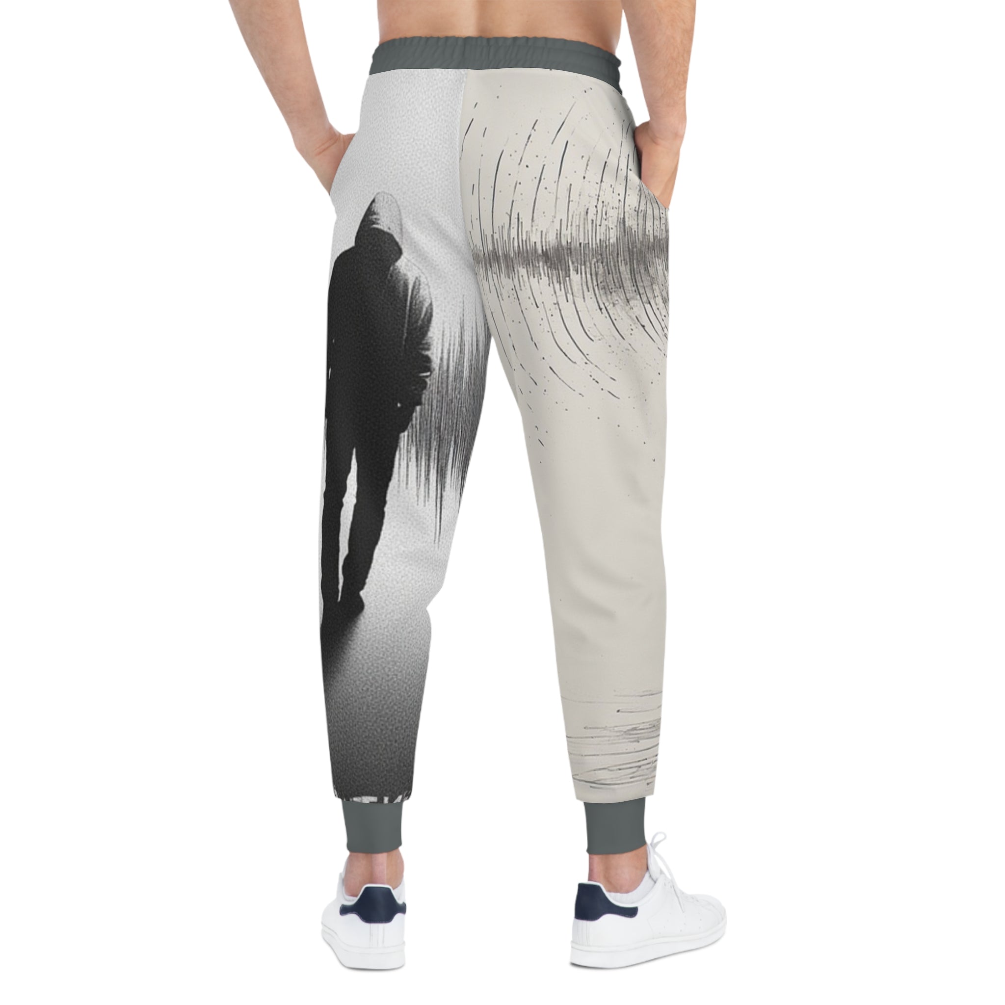 Joggers- Silence Hustle Graphic Joggers — Streetwear Athletic Pants with 'Silent Silent Hustle' Design