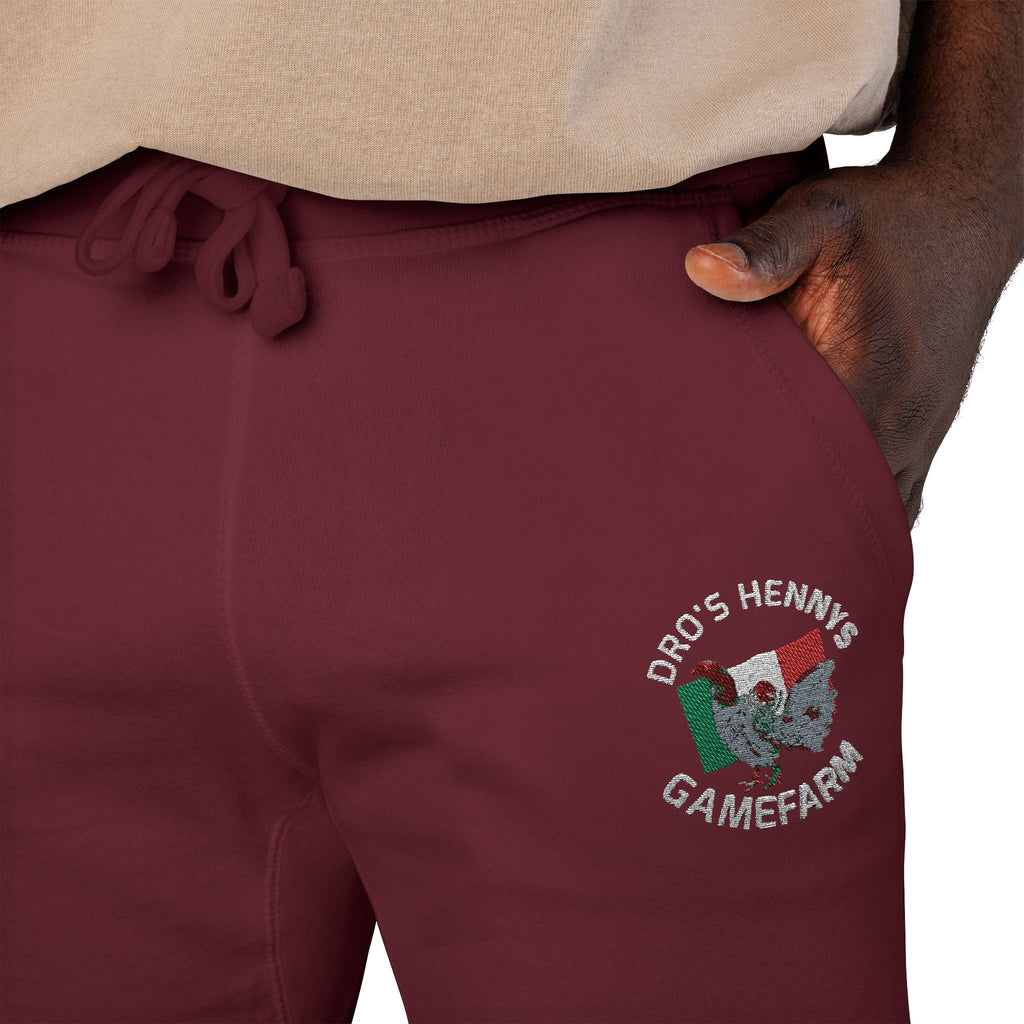 Henny- Embroidered Floral Heart Sweatpants — Cozy Fleece Joggers with 'Love' Detail