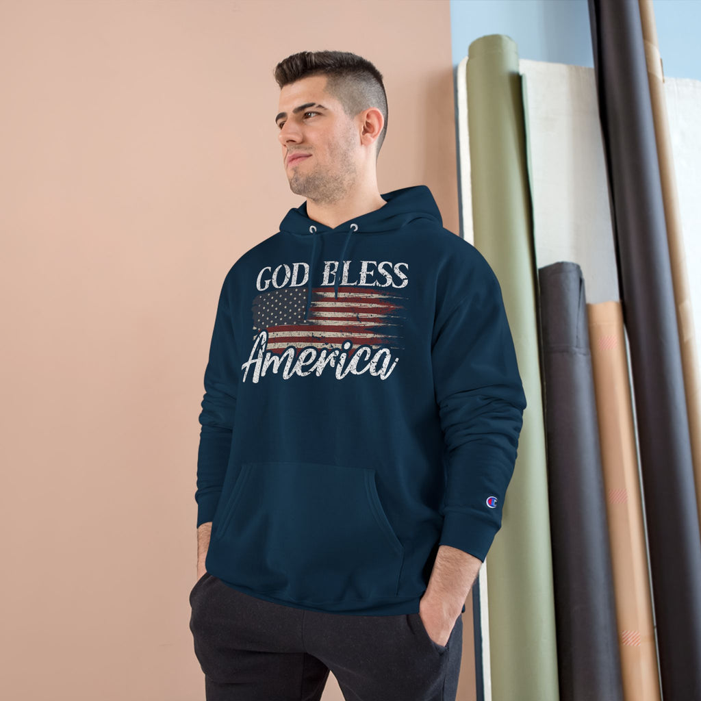 Ant-God Bless America Hoodie — Patriotic "Love It or Leave It" Flag Pullover