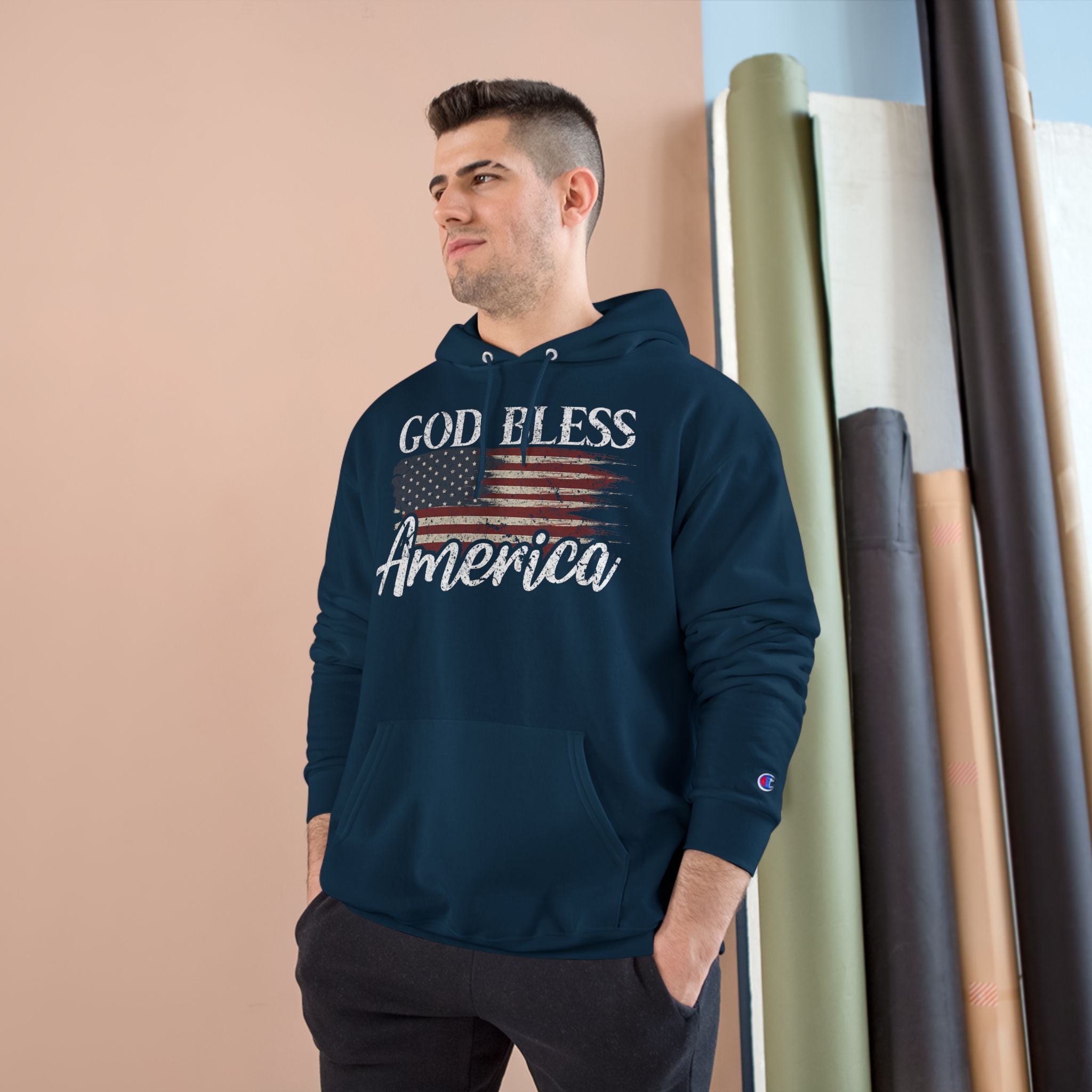 Ant-God Bless America Hoodie — Patriotic "Love It or Leave It" Flag Pullover