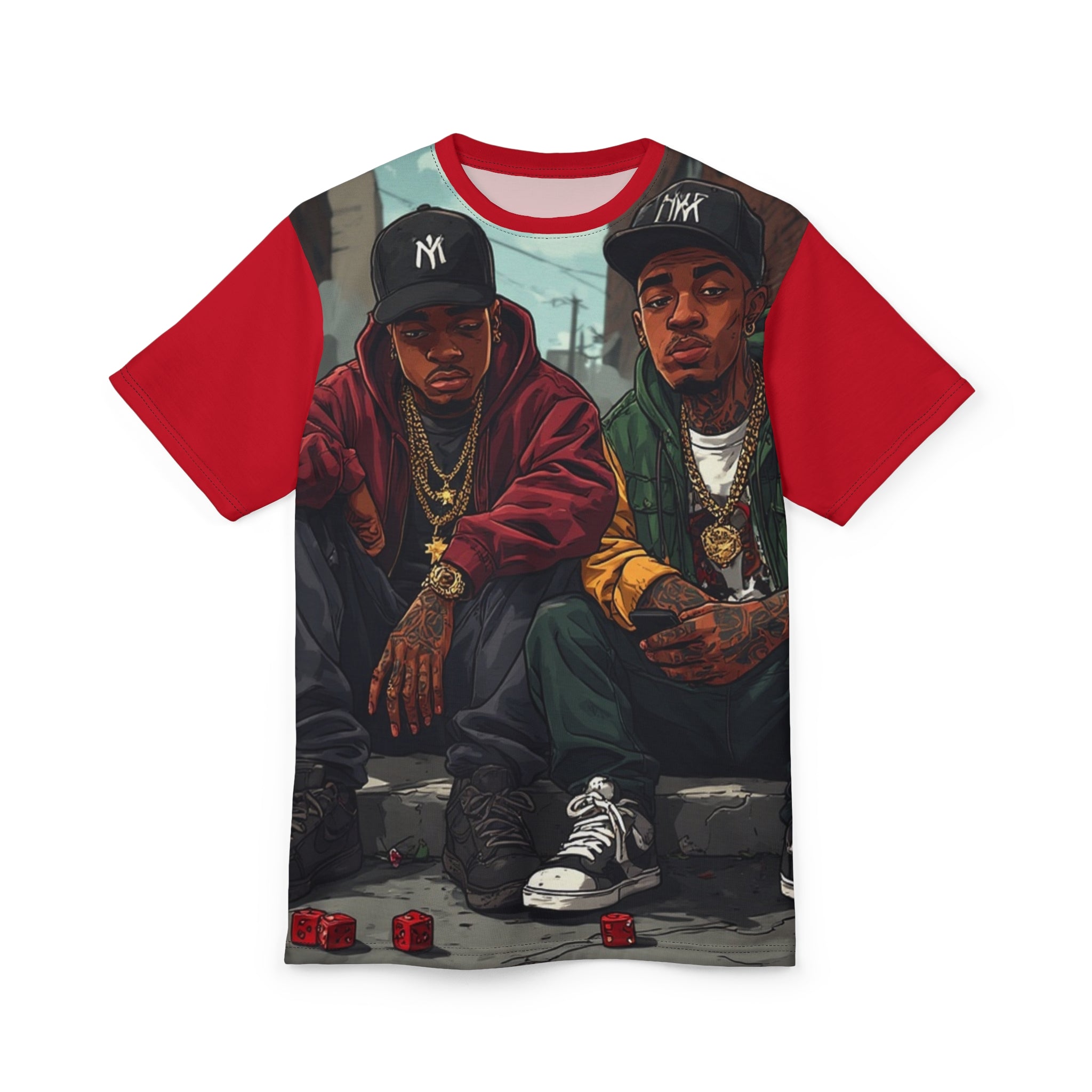 Mindset- Hip Hop Duo Graphic Tee — Vintage Street Rap Illustration