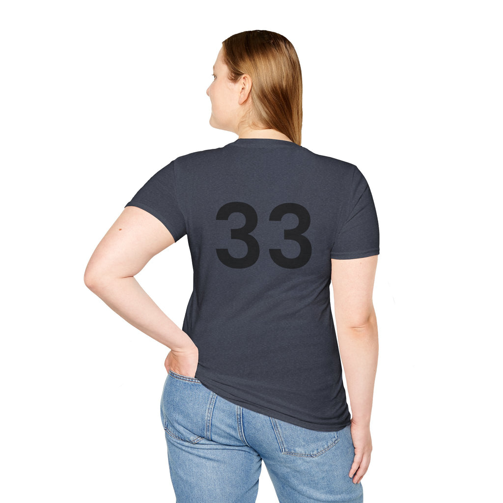 Rad- Life T-Shirt — Motocross Rider Tee with Back Number 33