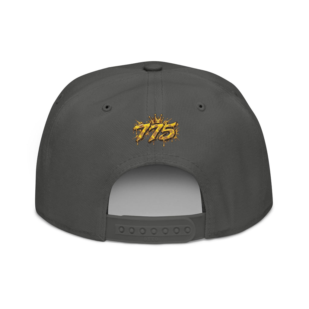 Hat-Embroidered Gold Graffiti Snapback Hat