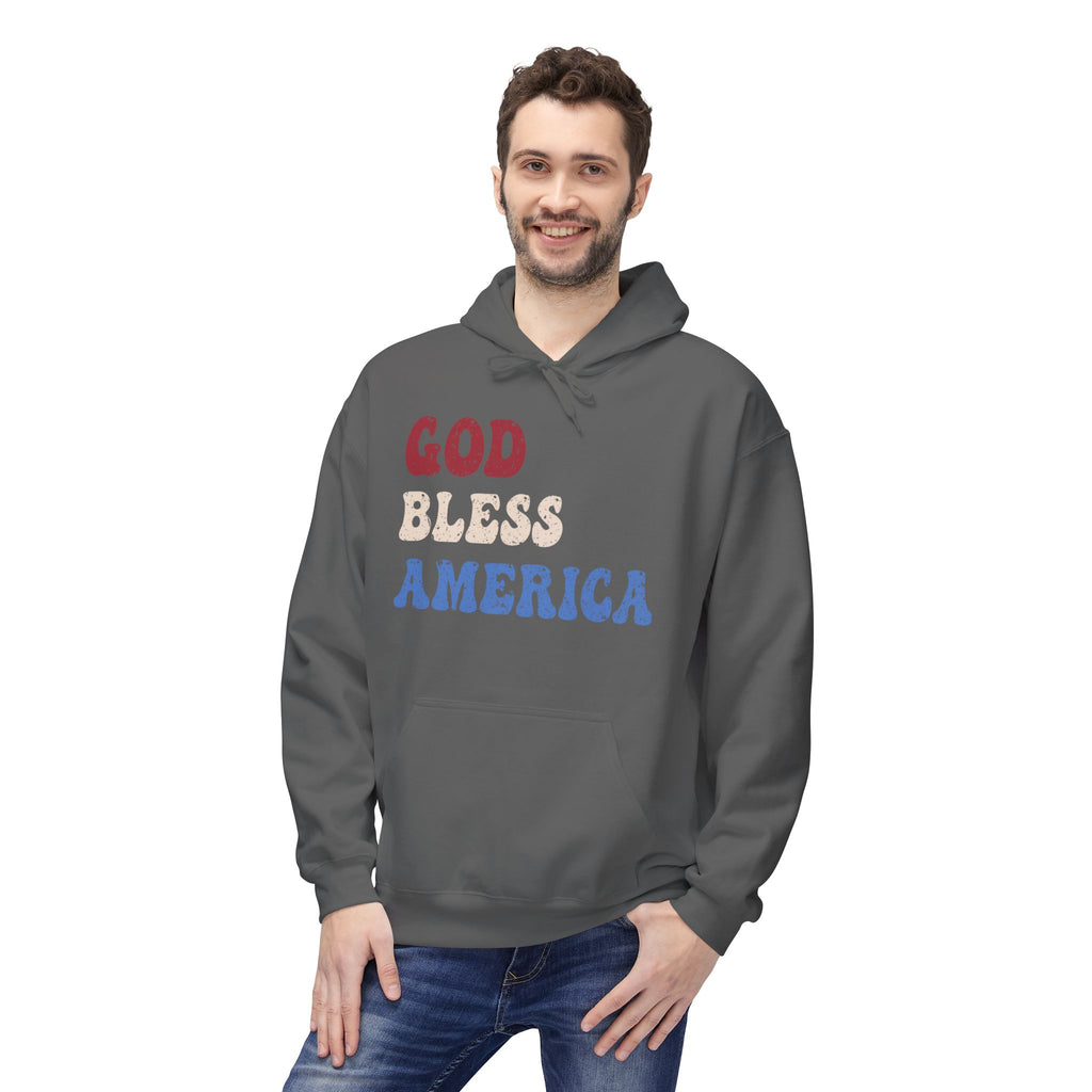 Ant-Hoodie - "God Bless America" Patriotic Ape Graphic USA Hoodie