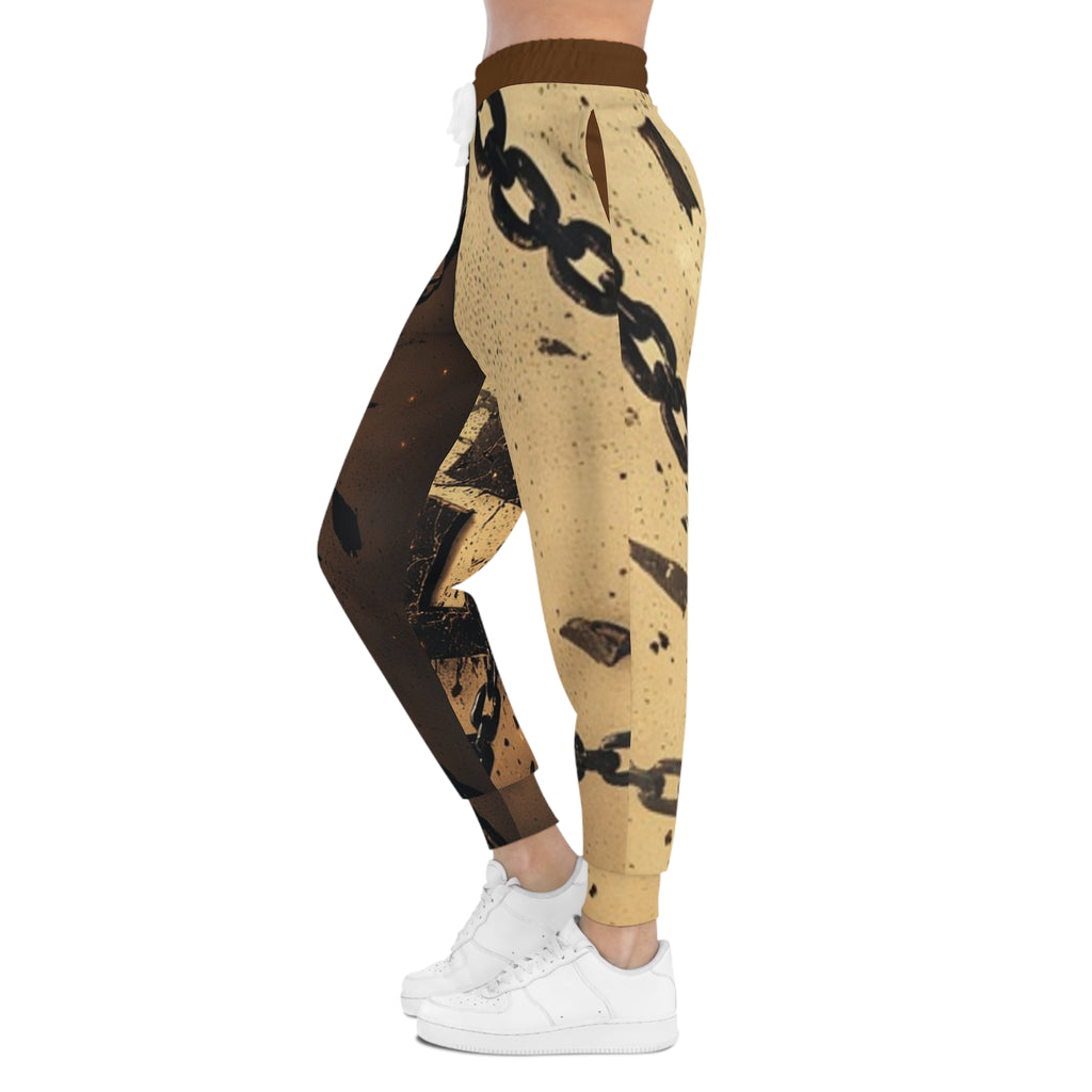 FBA- Graffiti Chain Print Joggers — Urban Streetwear Athletic Pants