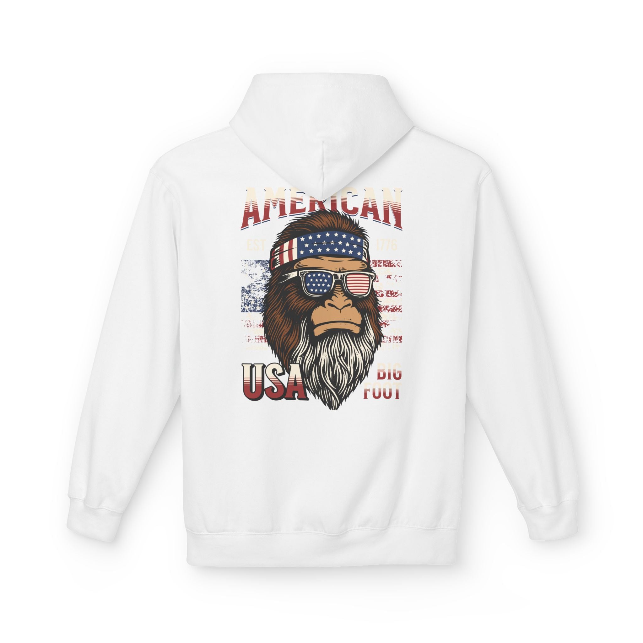 Ant-Hoodie - "God Bless America" Patriotic Ape Graphic USA Hoodie