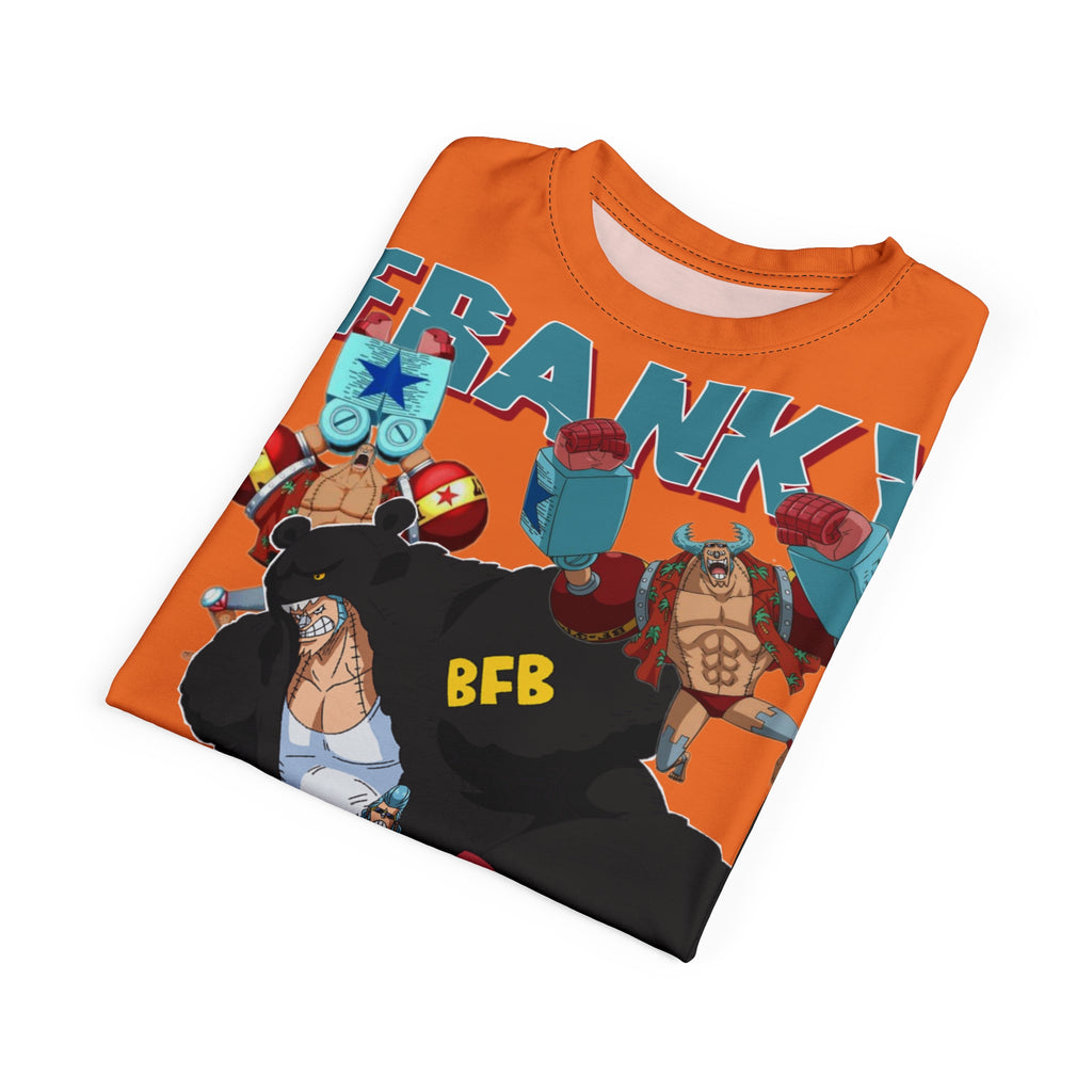 Anime- Crew Graphic Tee — Orange Anime Character T-Shirt