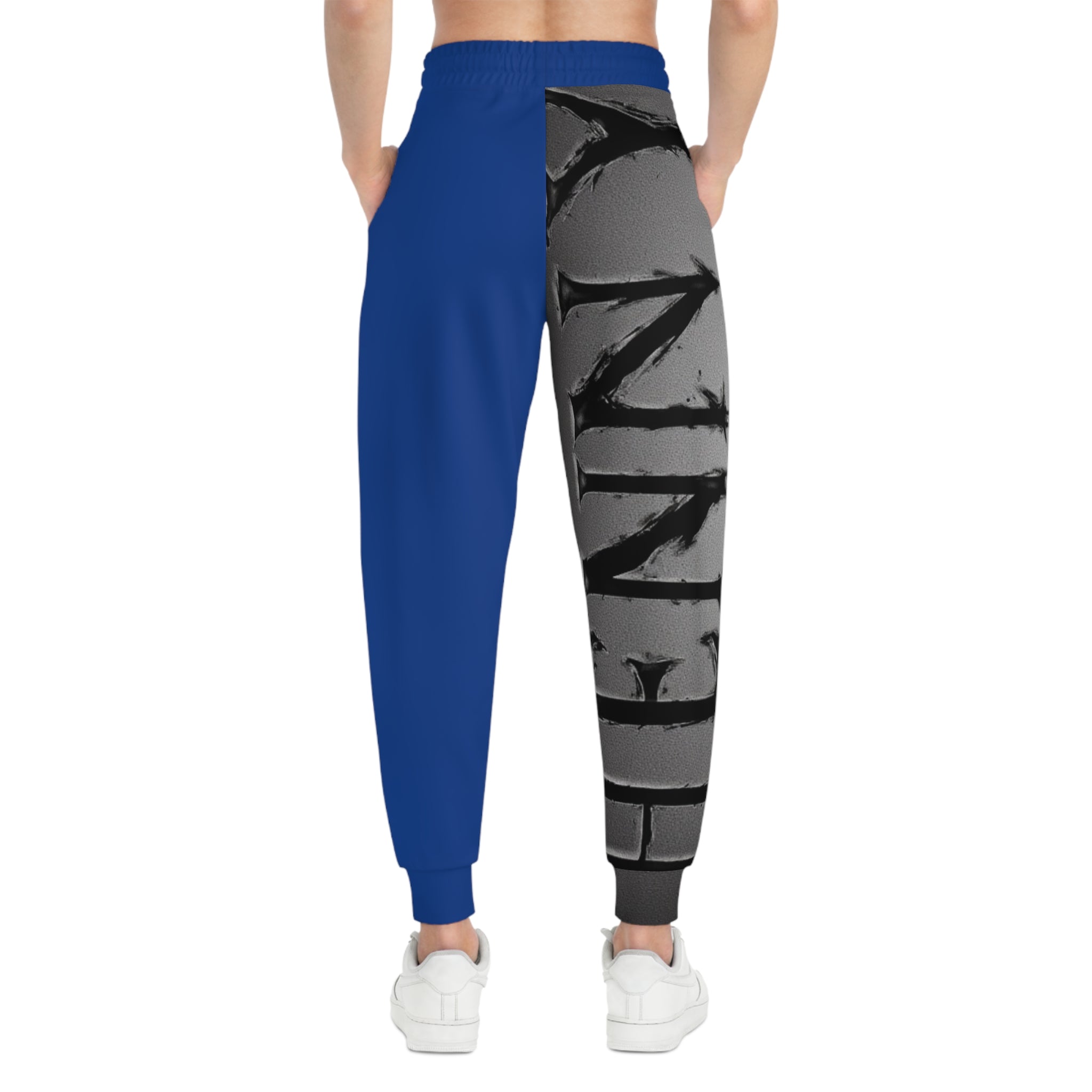 Henny- Gamefarm Athletic Joggers — Blue Gamefowl Graphic Joggers
