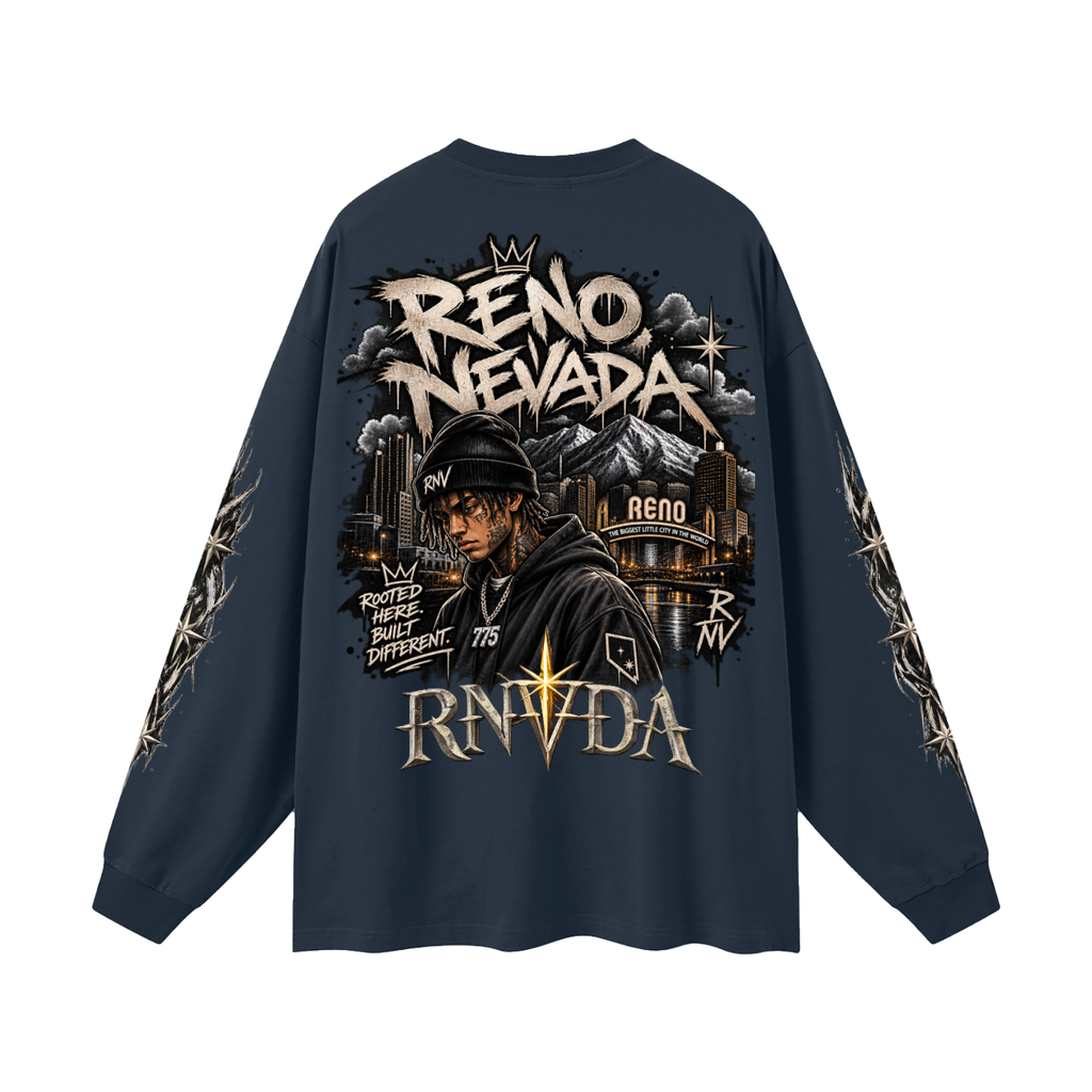 7NV-RNVDA-Oversized Unisex Long Sleeve T-Shirt