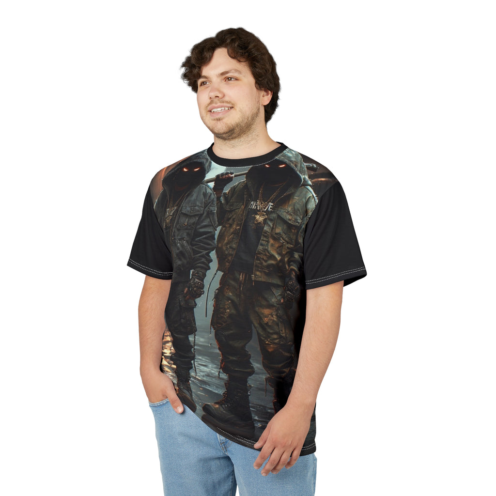 Mindset- Hooded Shadows Streetwear Tee — Dark Urban Riot Aesthetic