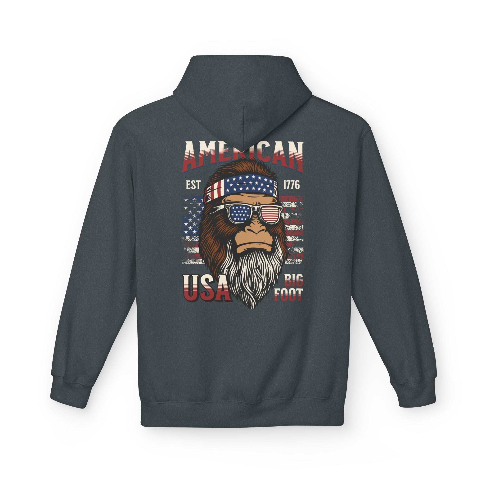Ant-Hoodie - "God Bless America" Patriotic Ape Graphic USA Hoodie