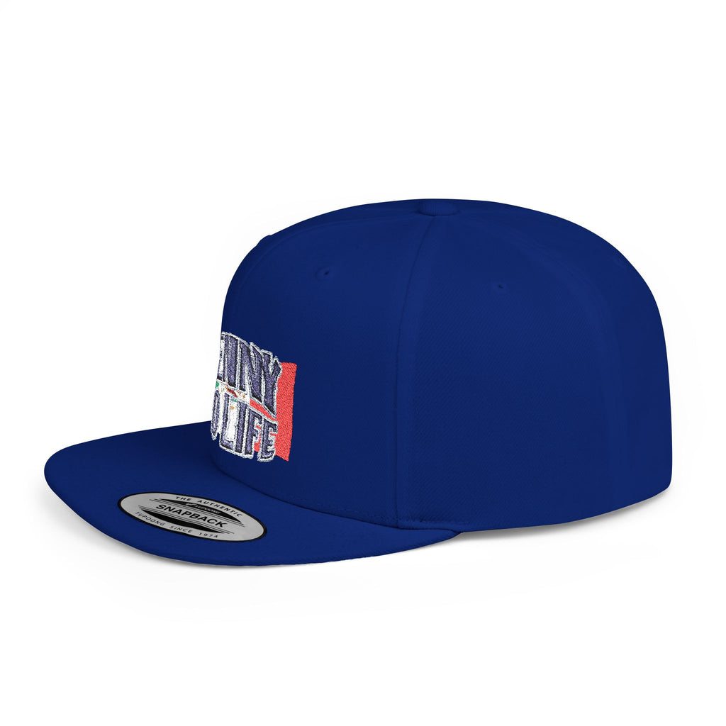 Henny- Flat Bill Snapback Hat — "Henny No Life" Embroidered with Italian Flag Accent