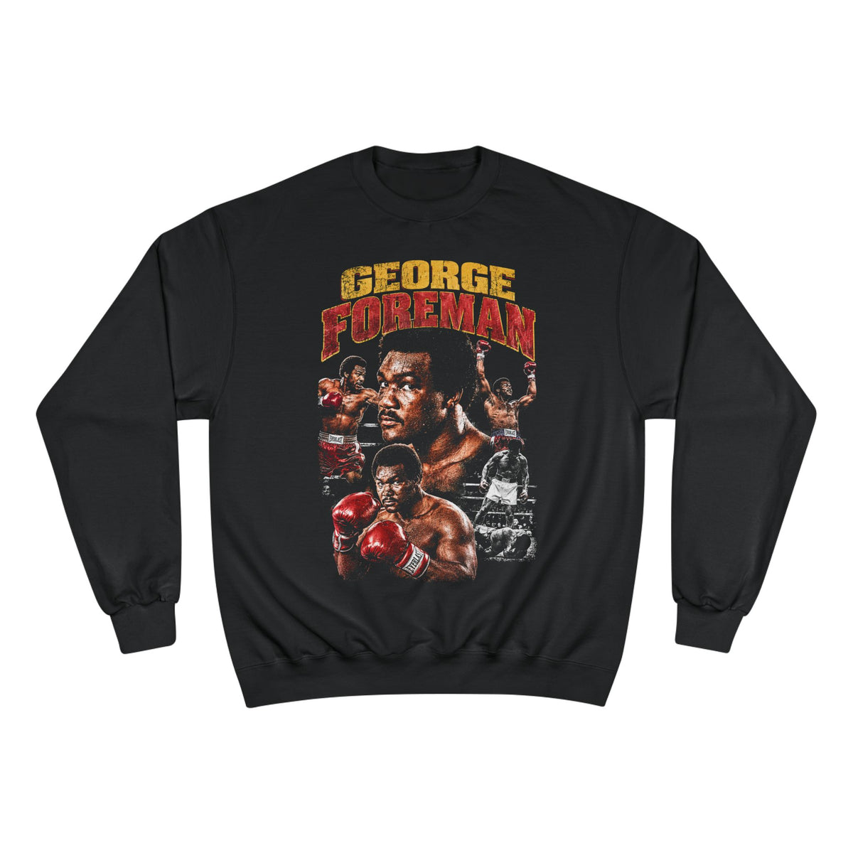 Retro Champion Tribute- Boxing Sweatshirt — Vintage Fighter Graphic Crewneck