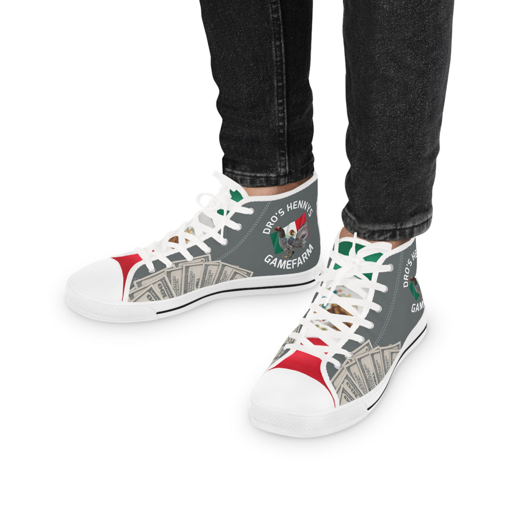Henny-High Top Sneakers — Money Graphic with 'HENNY'S' Logo