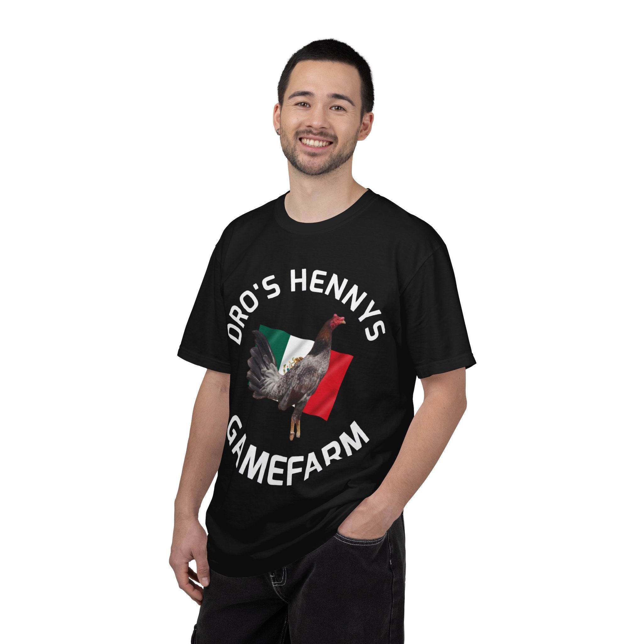 Henny- Gamefarm Rooster T-Shirt — "Dro's Henny's Gamefarm" Poultry Farm Tee