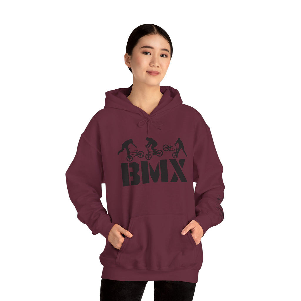 Rad-BMX Rider Hoodie — BMX Stunt Silhouettes Pullover for Riders & Fans