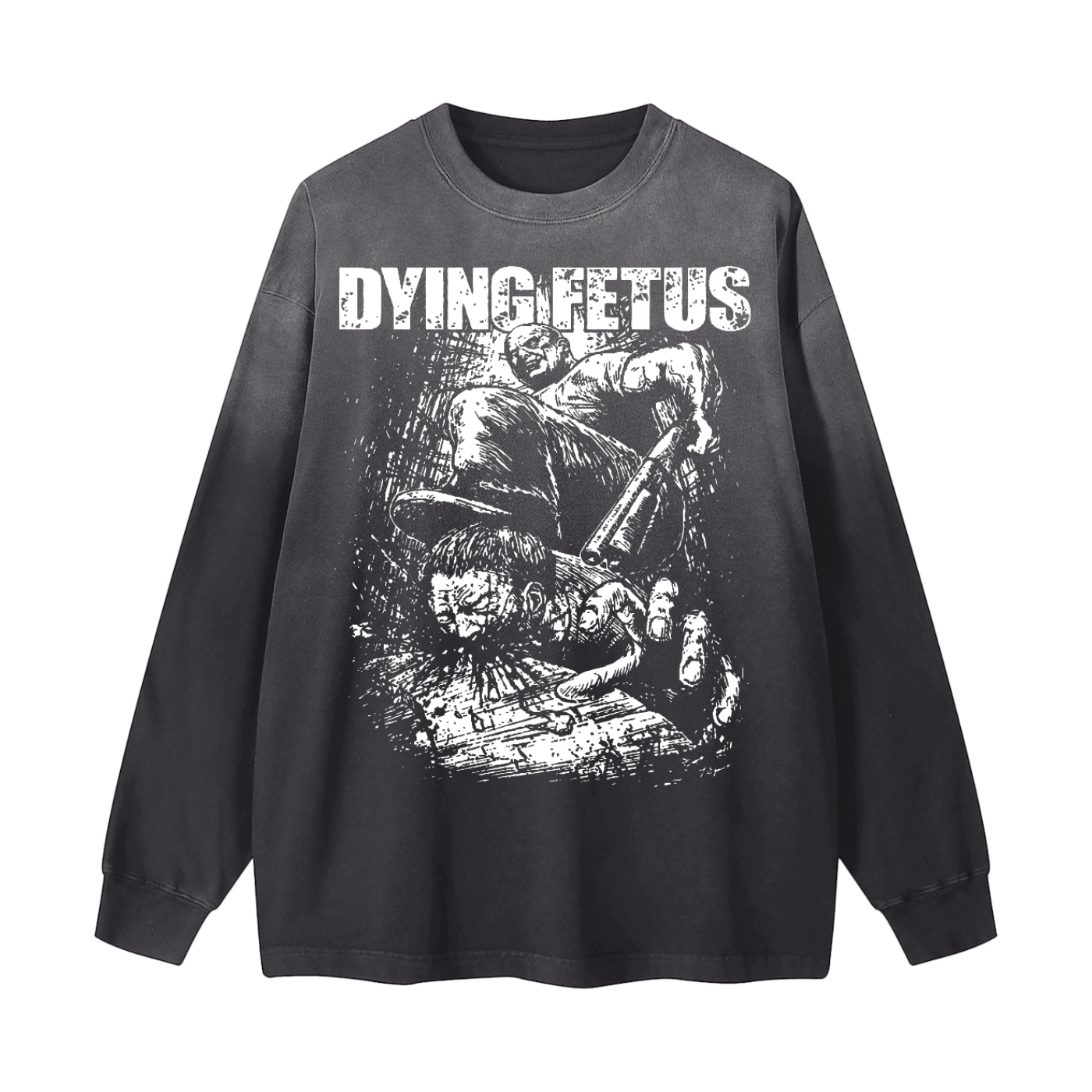 Gradient Washed Long Sleeve T-Shirt