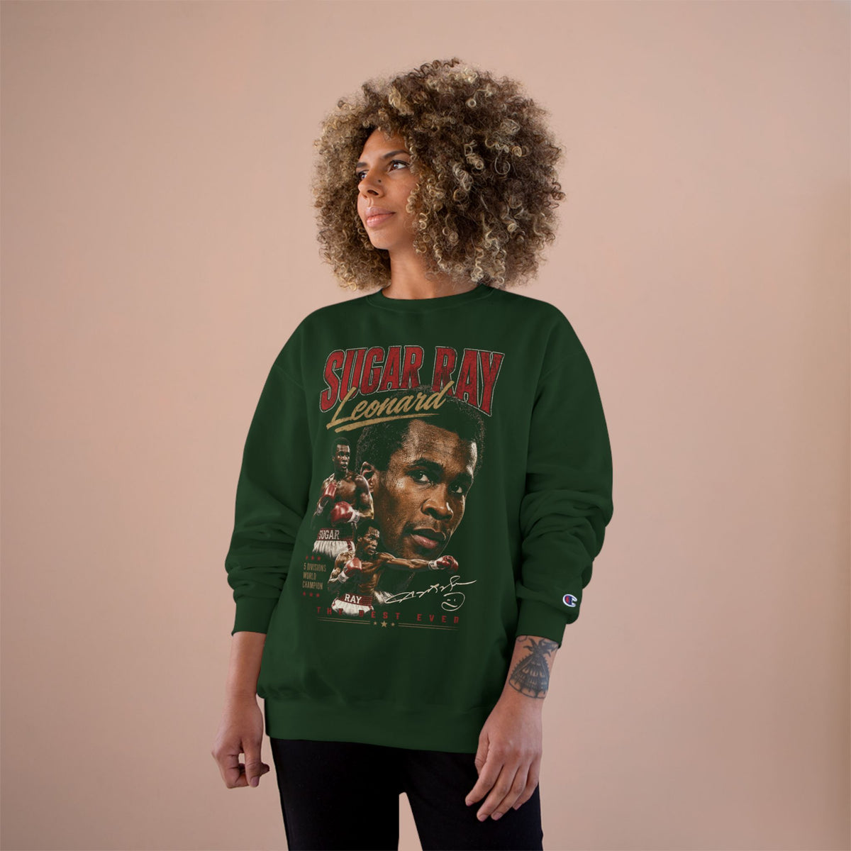 Retro Champion Tribute- Vintage Boxing Tribute Crewneck