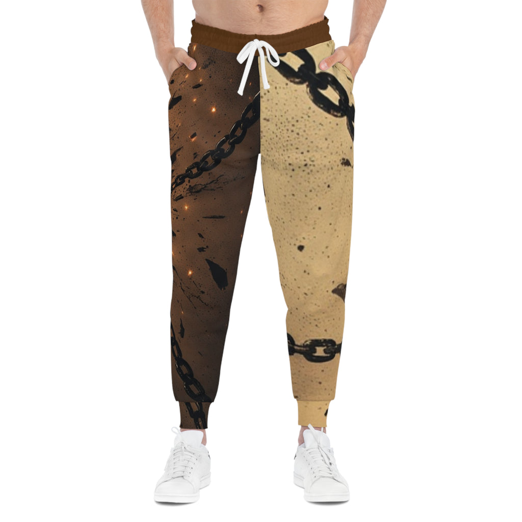 FBA- Graffiti Chain Print Joggers — Urban Streetwear Athletic Pants