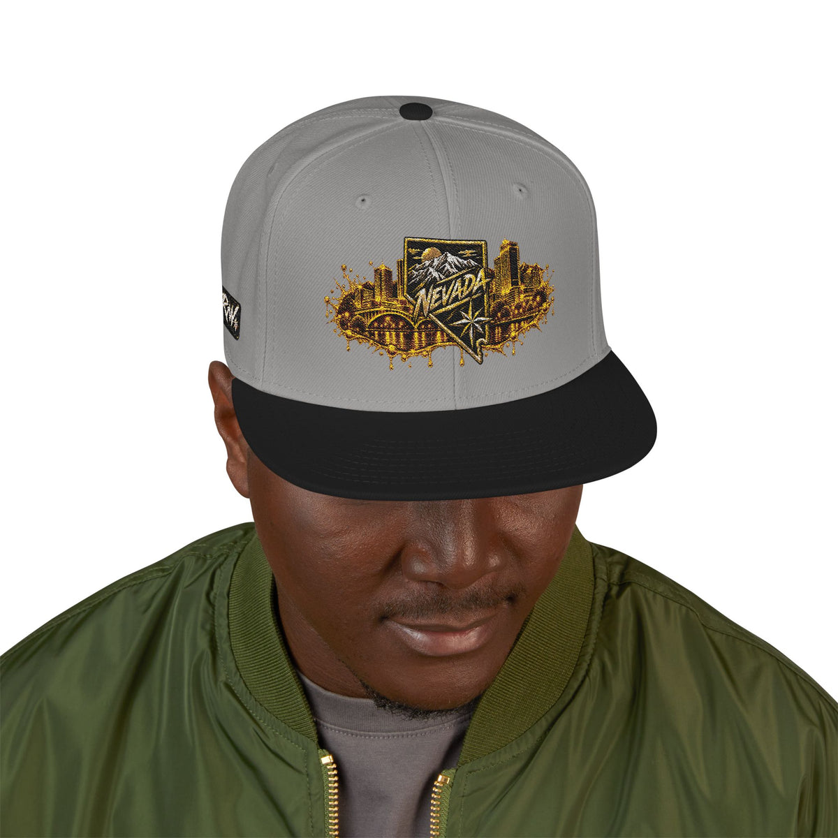 Hat-Embroidered City Gold Snapback Hat