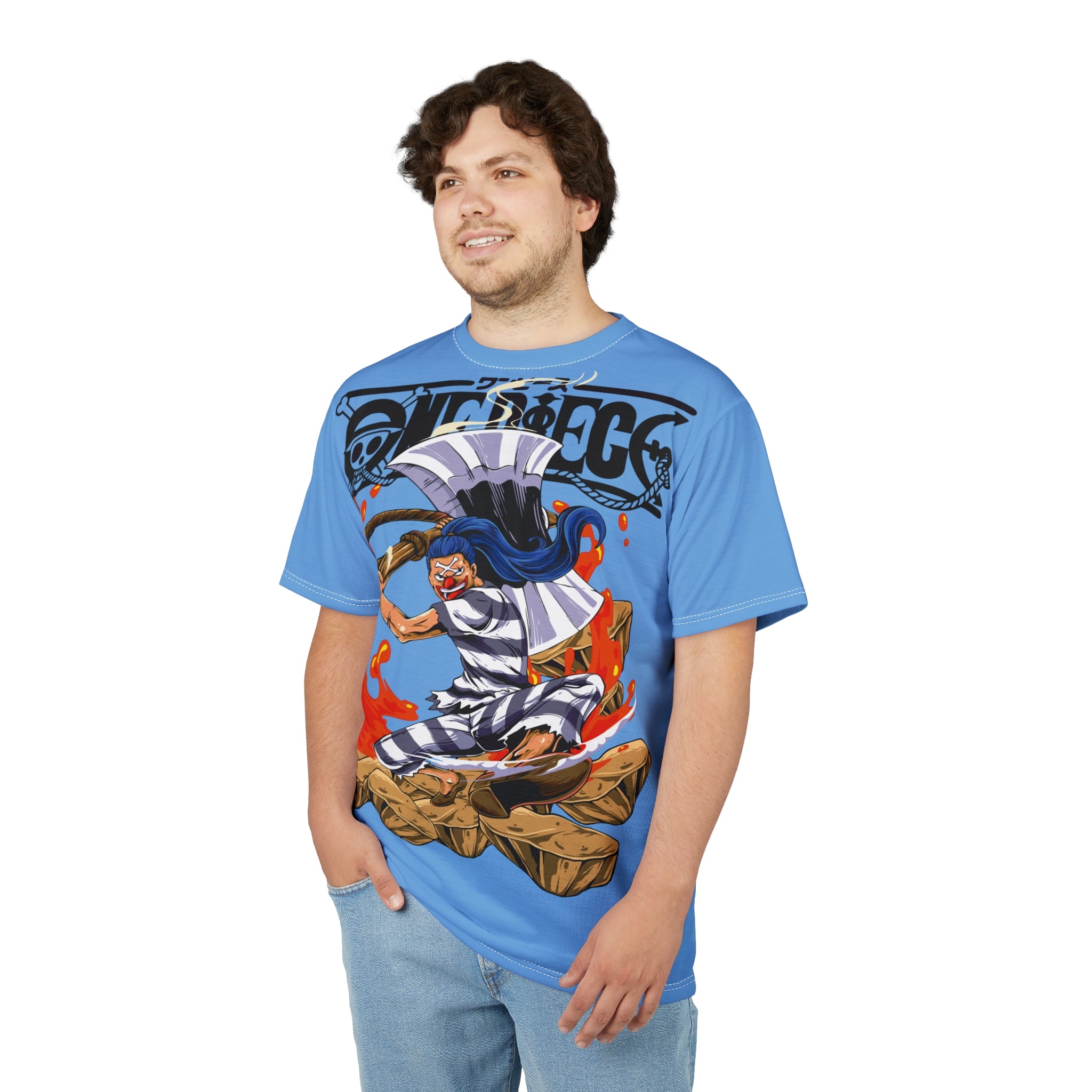 Anime -Pirate Crew Graphic Tee — Flame Warrior All-Over Print