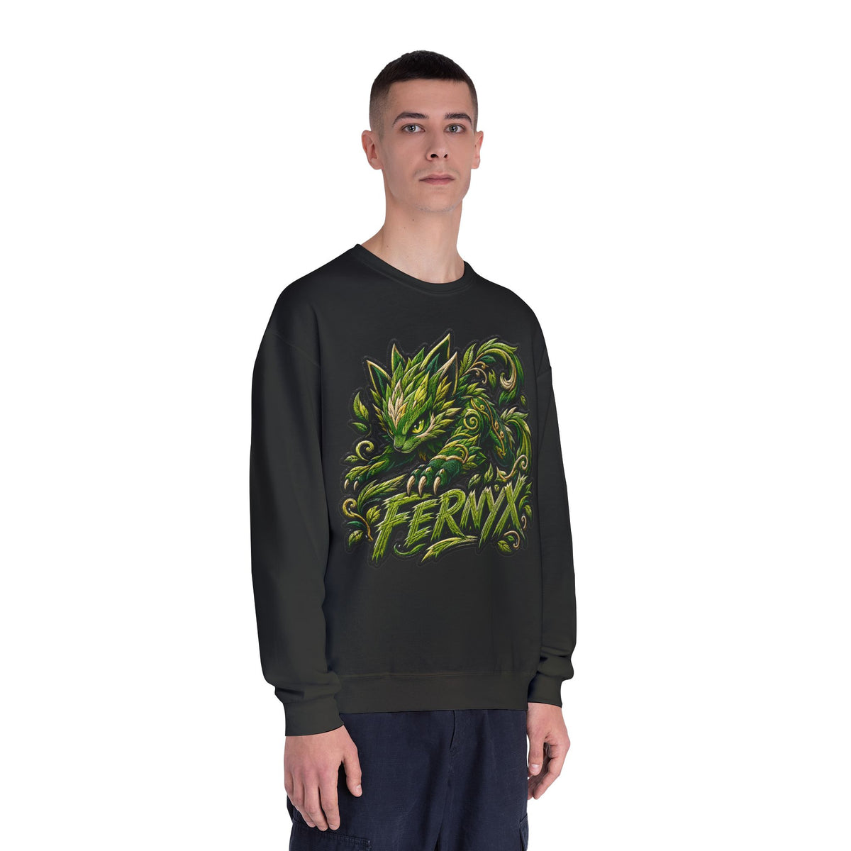 Shadow- "FERNYX" Green Graffiti Crewneck