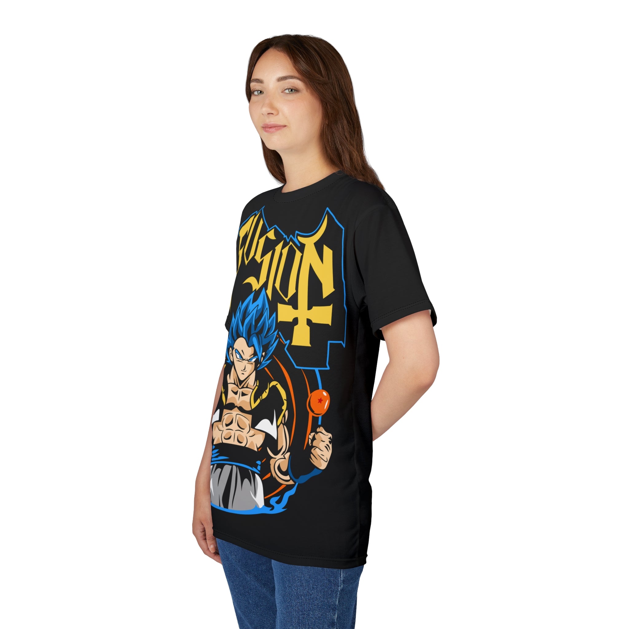 Dragon-Fusion Warrior Graphic Tee — Anime Fusion Design
