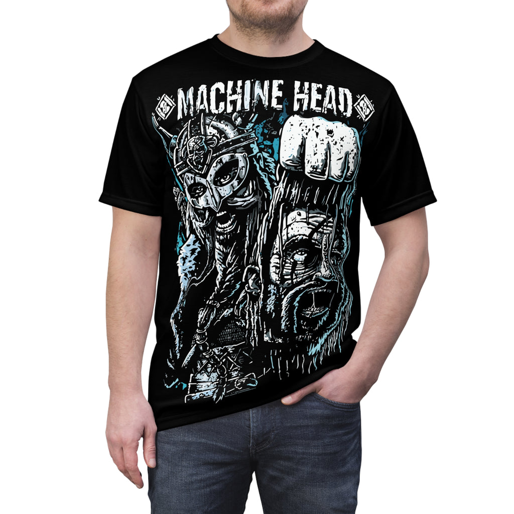 Metal- Machine Head Viking Skull Tee — Heavy Metal Band Graphic T-Shirt