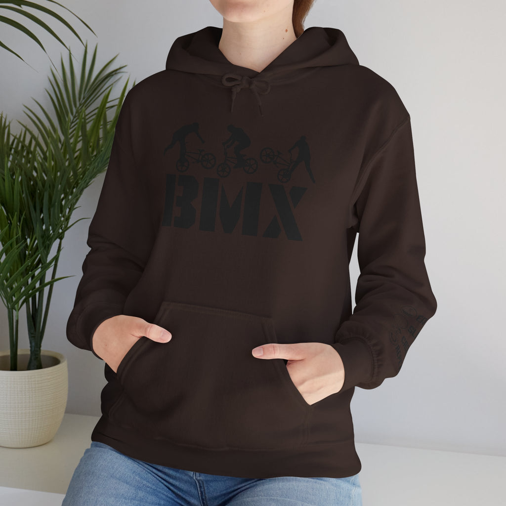 Rad-BMX Rider Hoodie — BMX Stunt Silhouettes Pullover for Riders & Fans