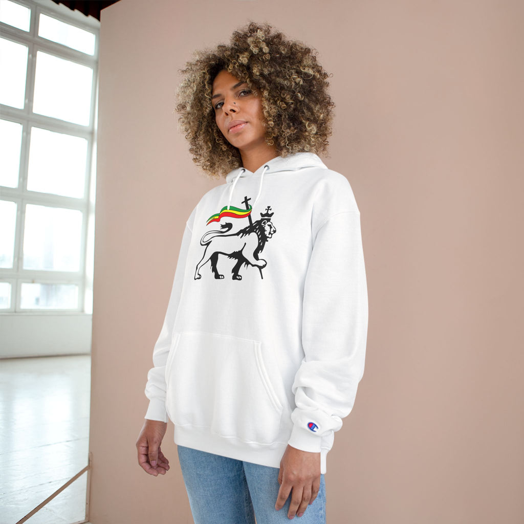 Variety-Rastafarian Lion Hoodie — Lion of Judah Design with Rasta Flag & YHWH Back Print