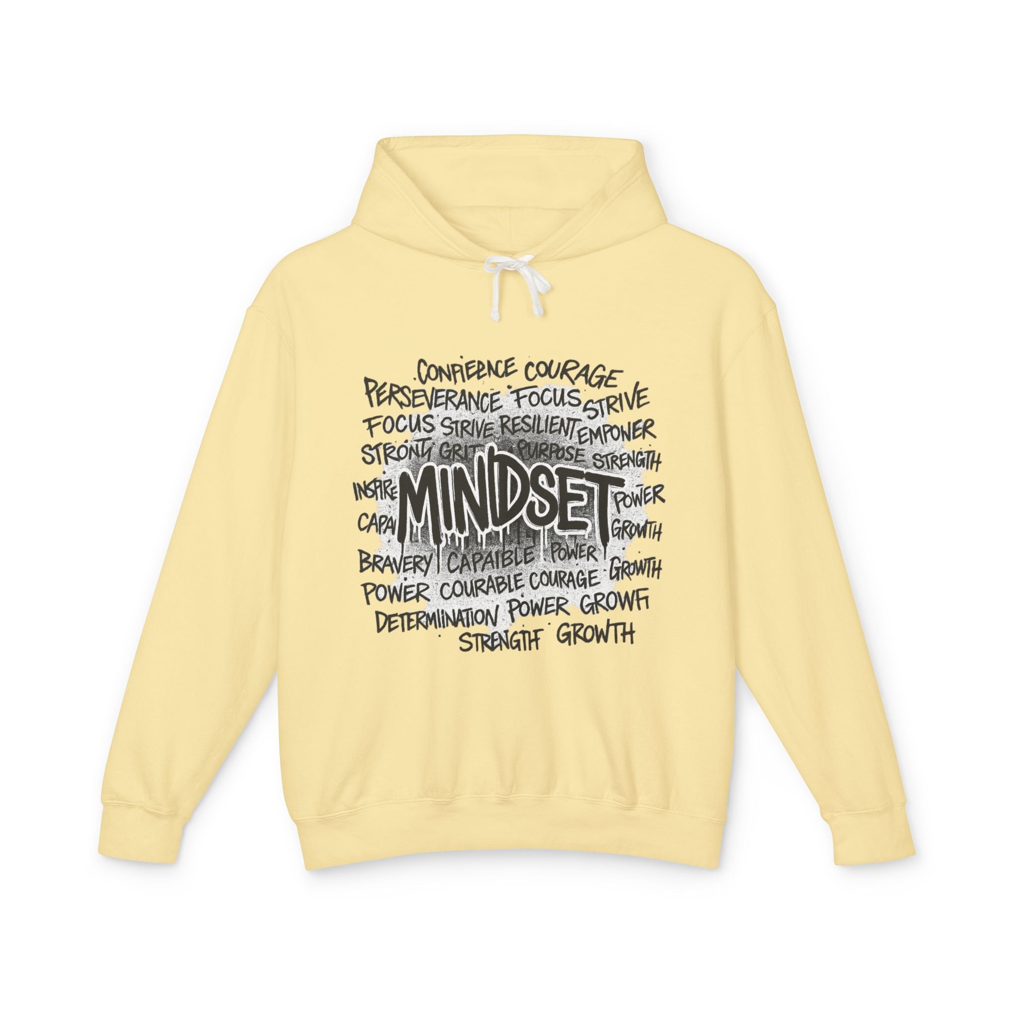 Mindset- Words Hoodie — Inspirational Typography Motivational Hoodie