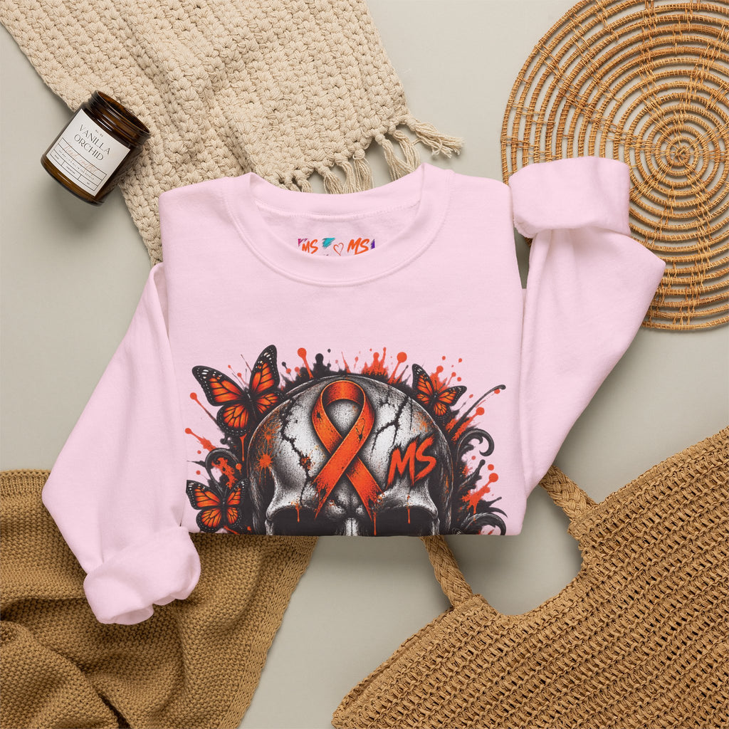 MS- Awareness Skull Crewneck Sweatshirt — "My Lesions Don’t Define Me"