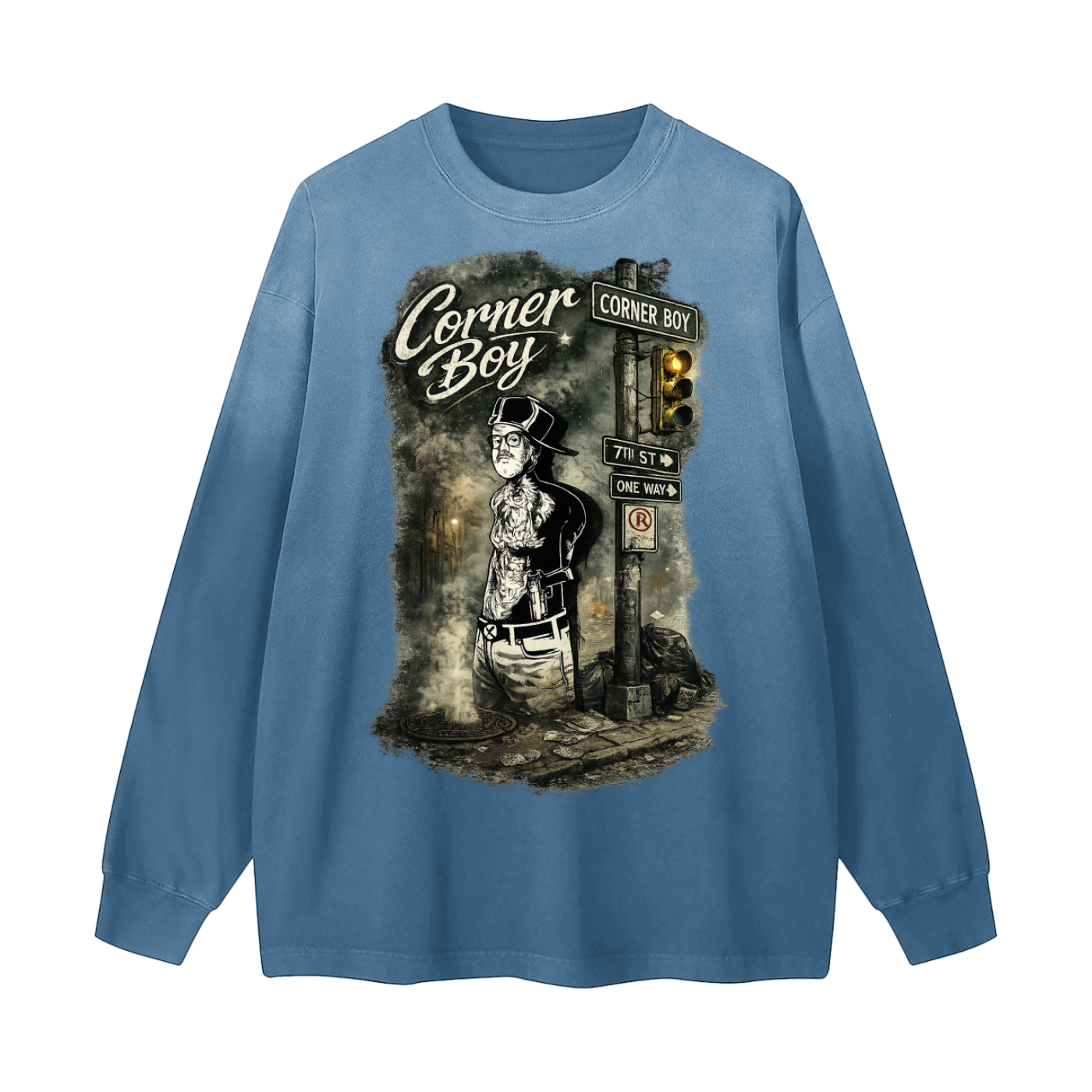 Gradient Washed Long Sleeve T-Shirt
