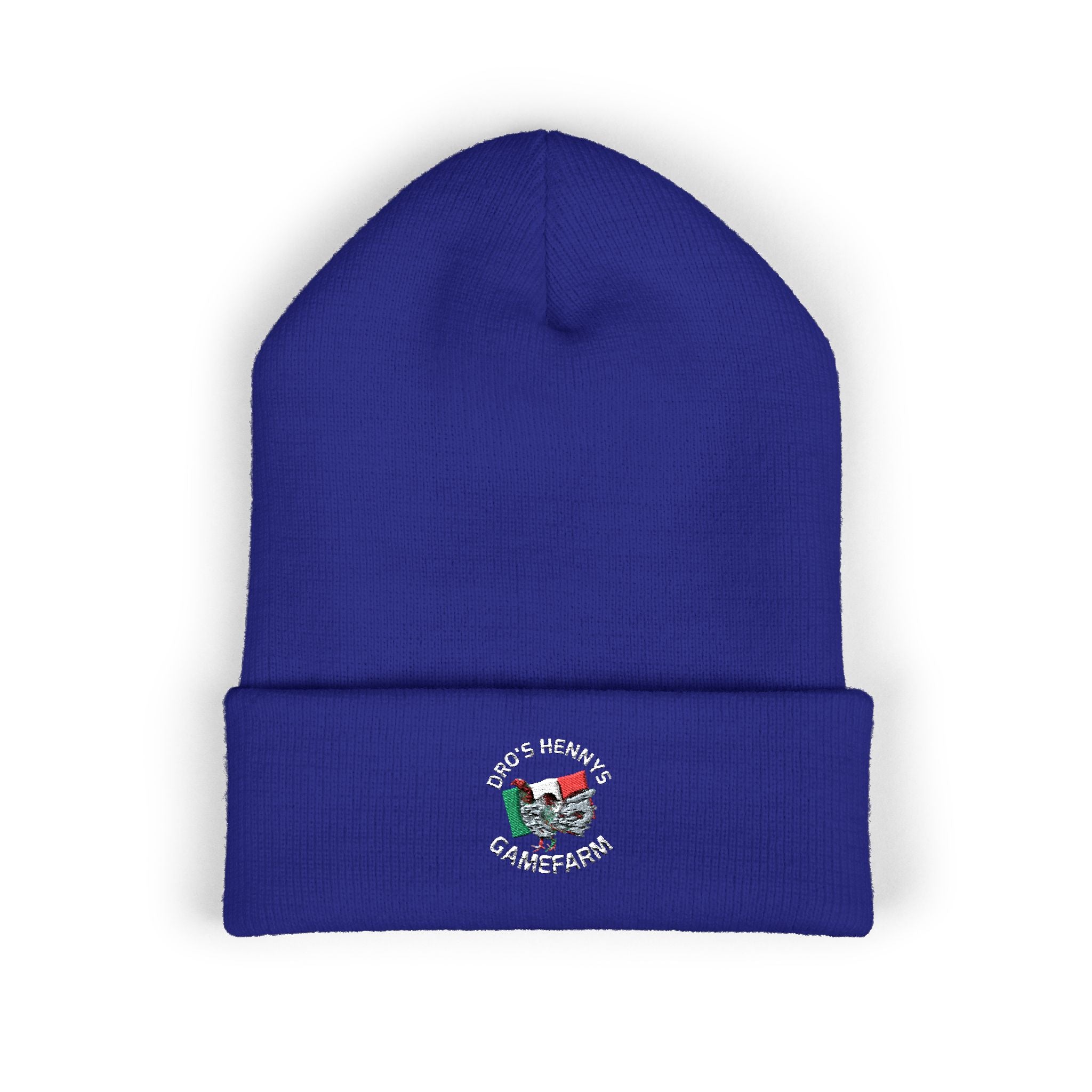 Henny-Embroidered "Fish & Friends Game Shack" Classic Cuffed Beanie — Winter Knit Hat