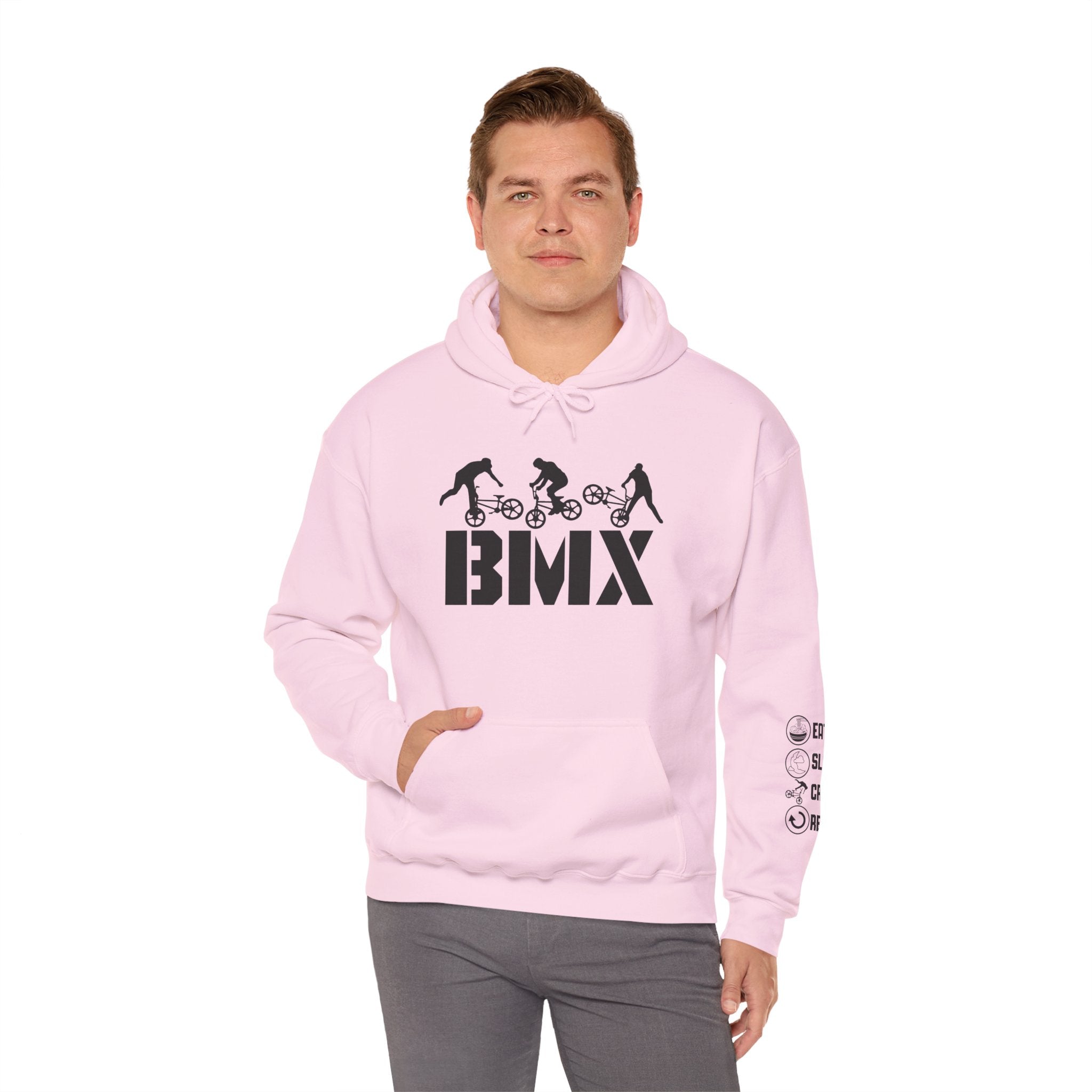 Rad-BMX Rider Hoodie — BMX Stunt Silhouettes Pullover for Riders & Fans