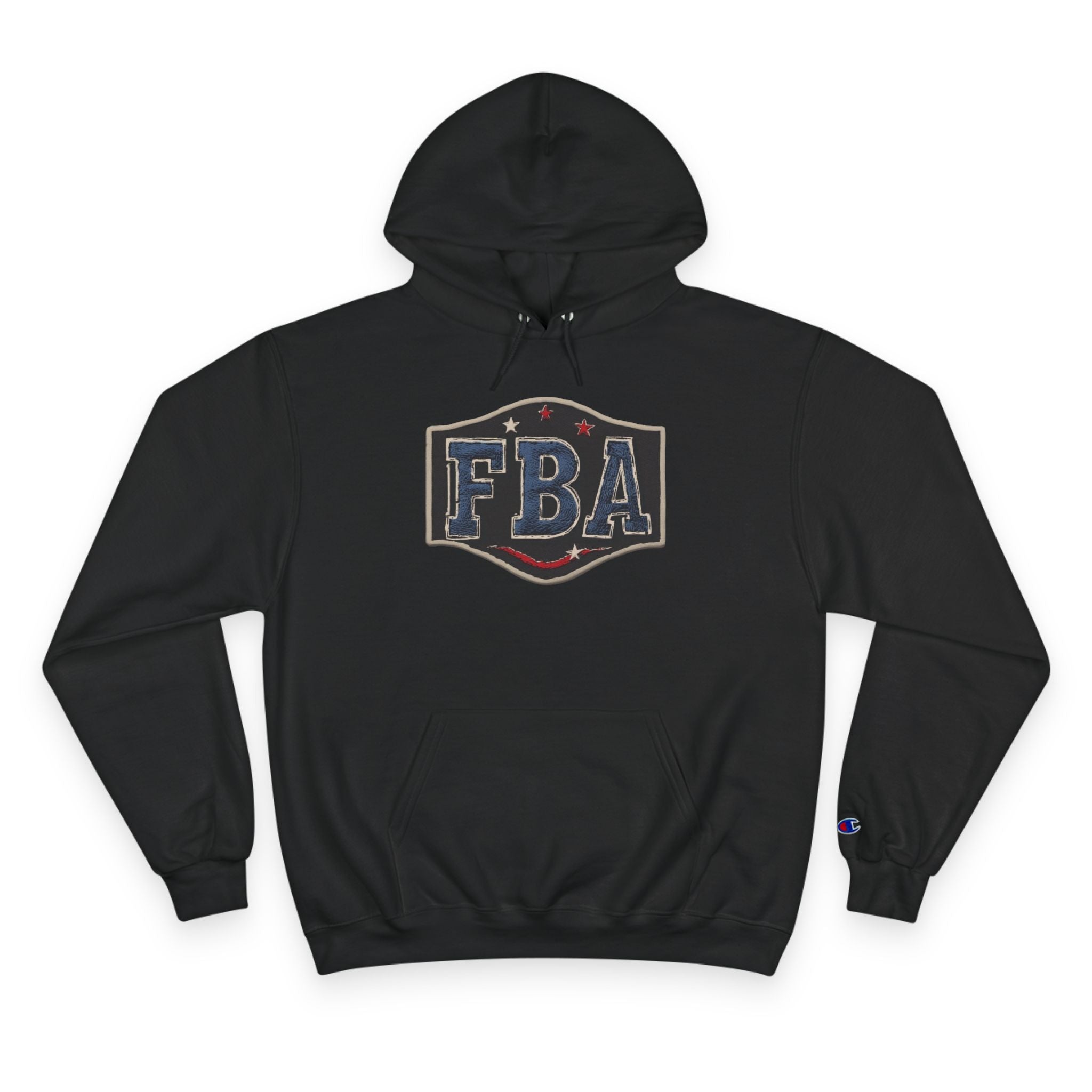 FBA- Graphic Hoodie – Vintage Shield Logo & Back Photo Print