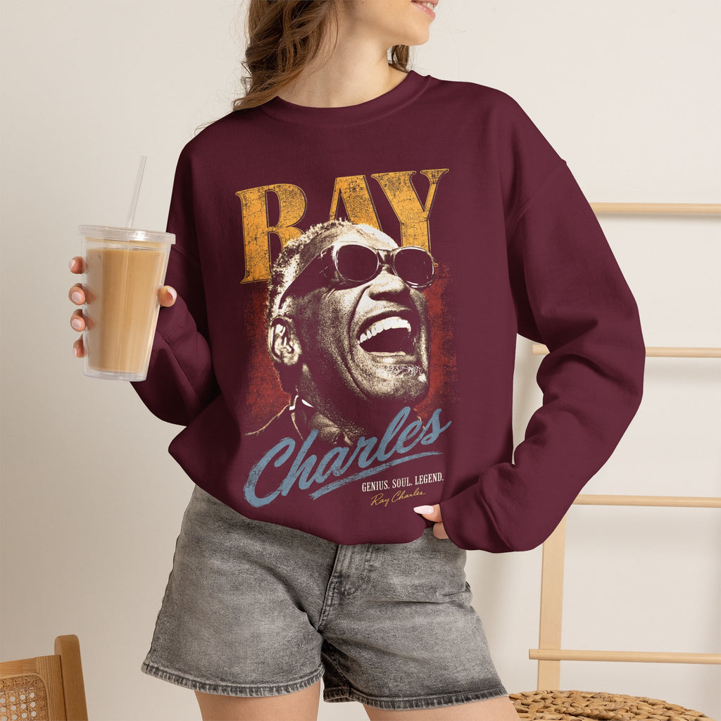 Legends- Crewneck Sweatshirt — "Ray Charles" Tribute Graphic
