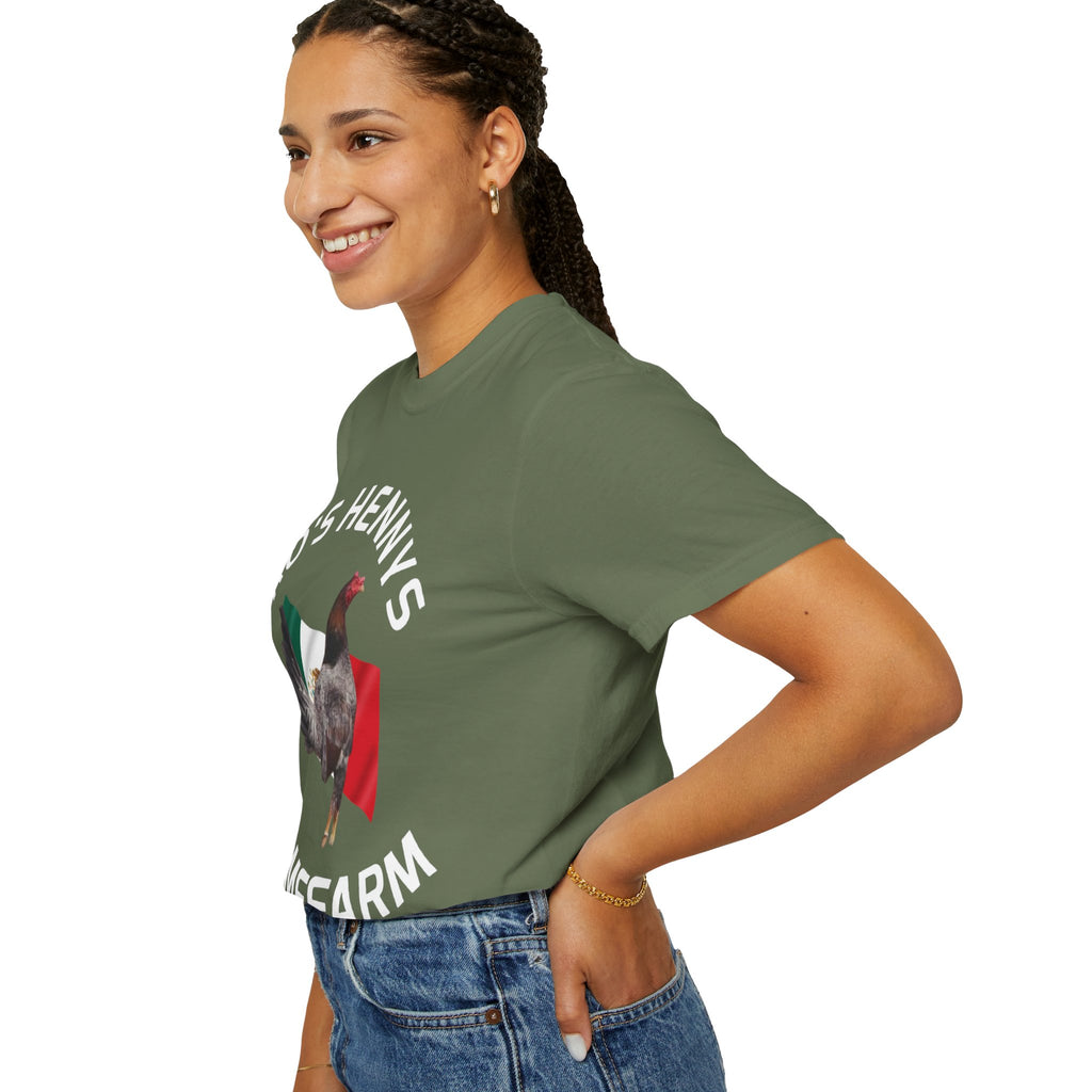 Henny- Gamefarm Rooster T-Shirt — "Dro's Henny's Gamefarm" Poultry Farm Tee