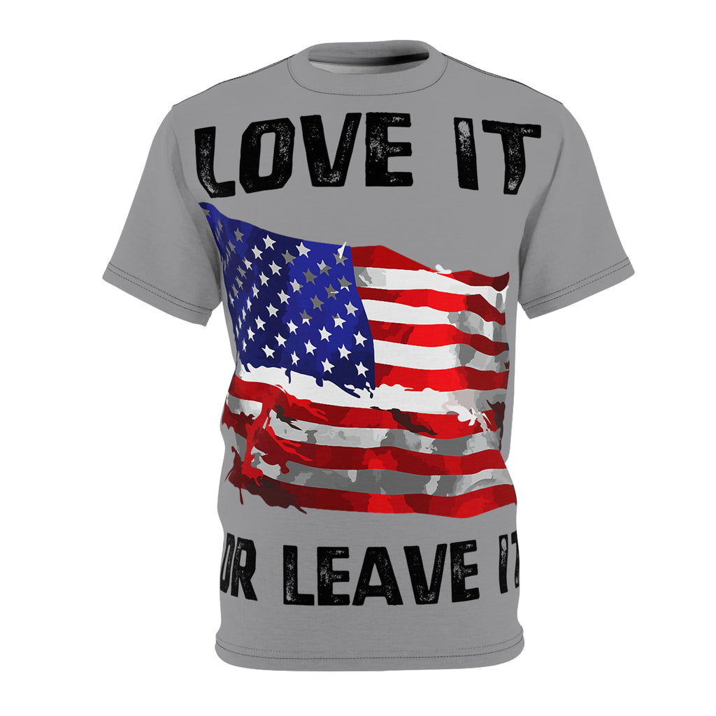 America-T-Shirt — "Love It or Leave It" American Flag Patriotic Tee