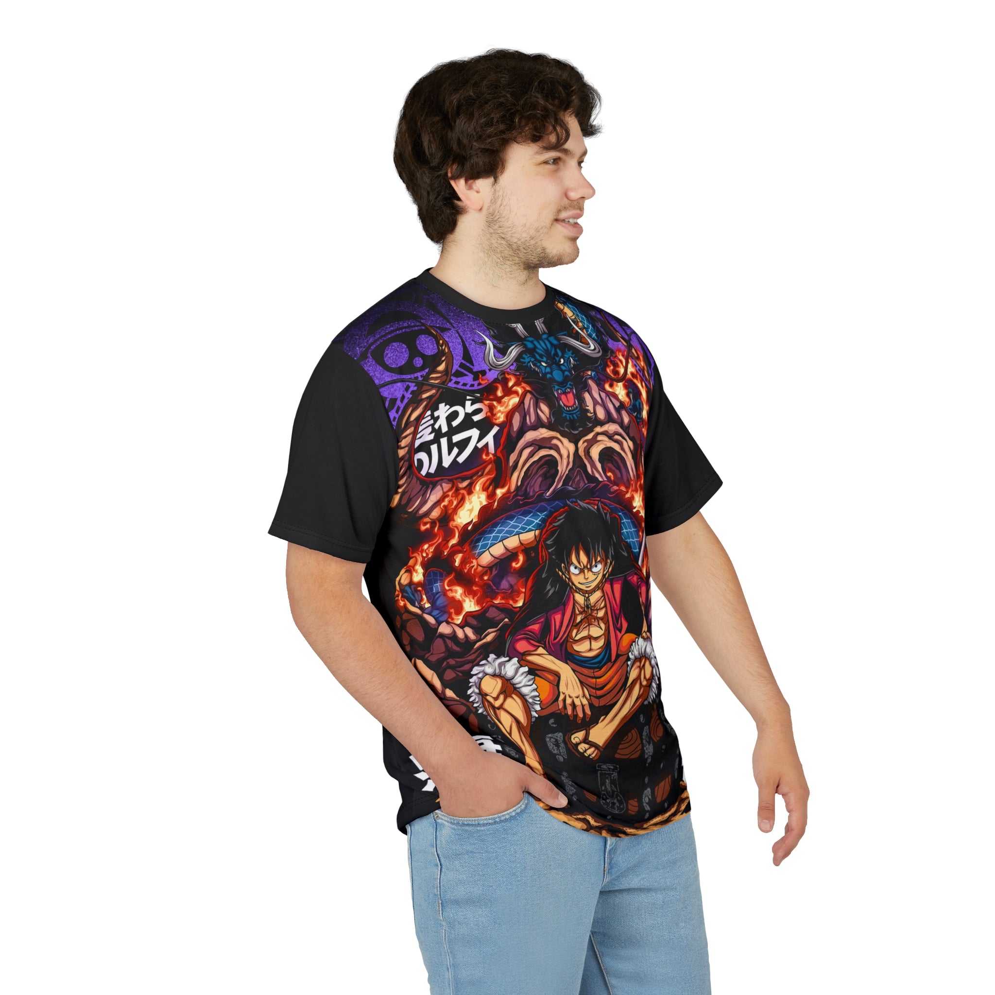 Anime- Pirate King Tee — Dragon Flame All-Over Print Shirt