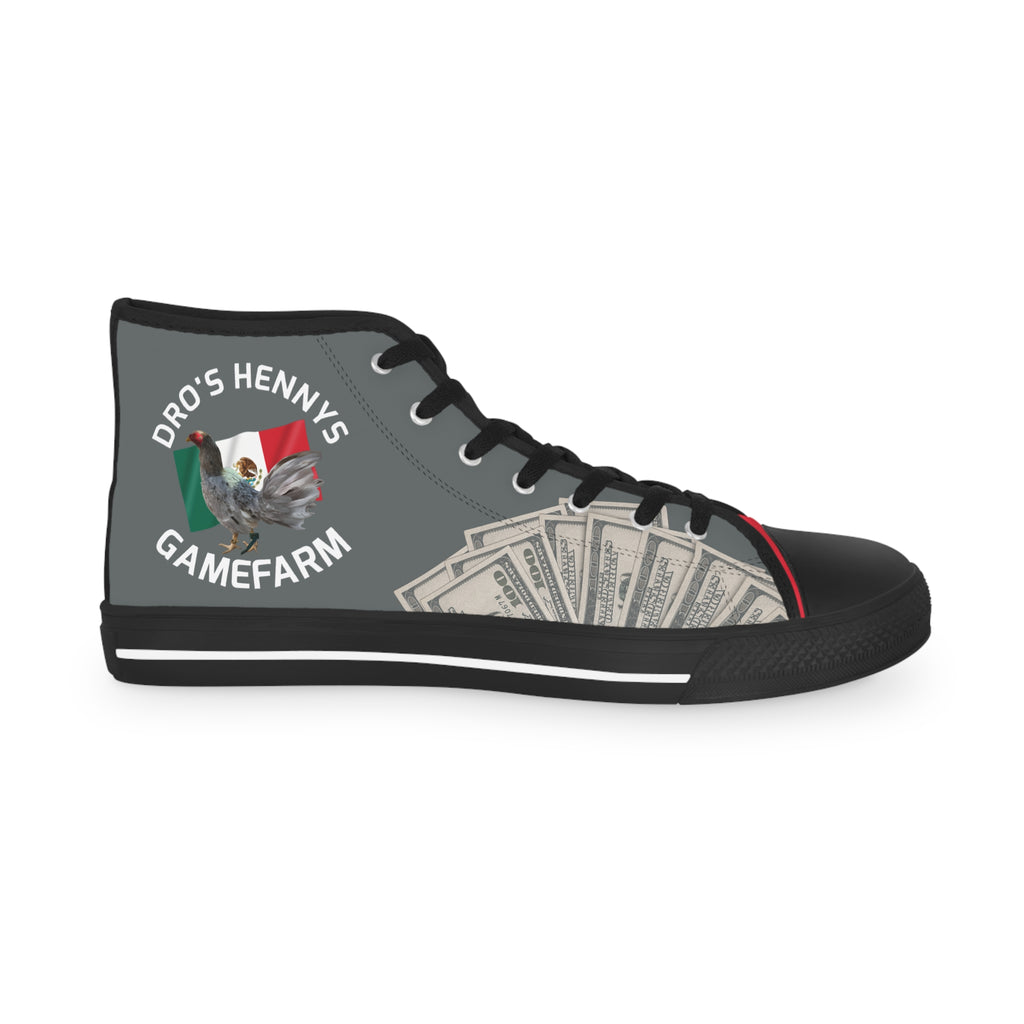 Henny-High Top Sneakers — Money Graphic with 'HENNY'S' Logo