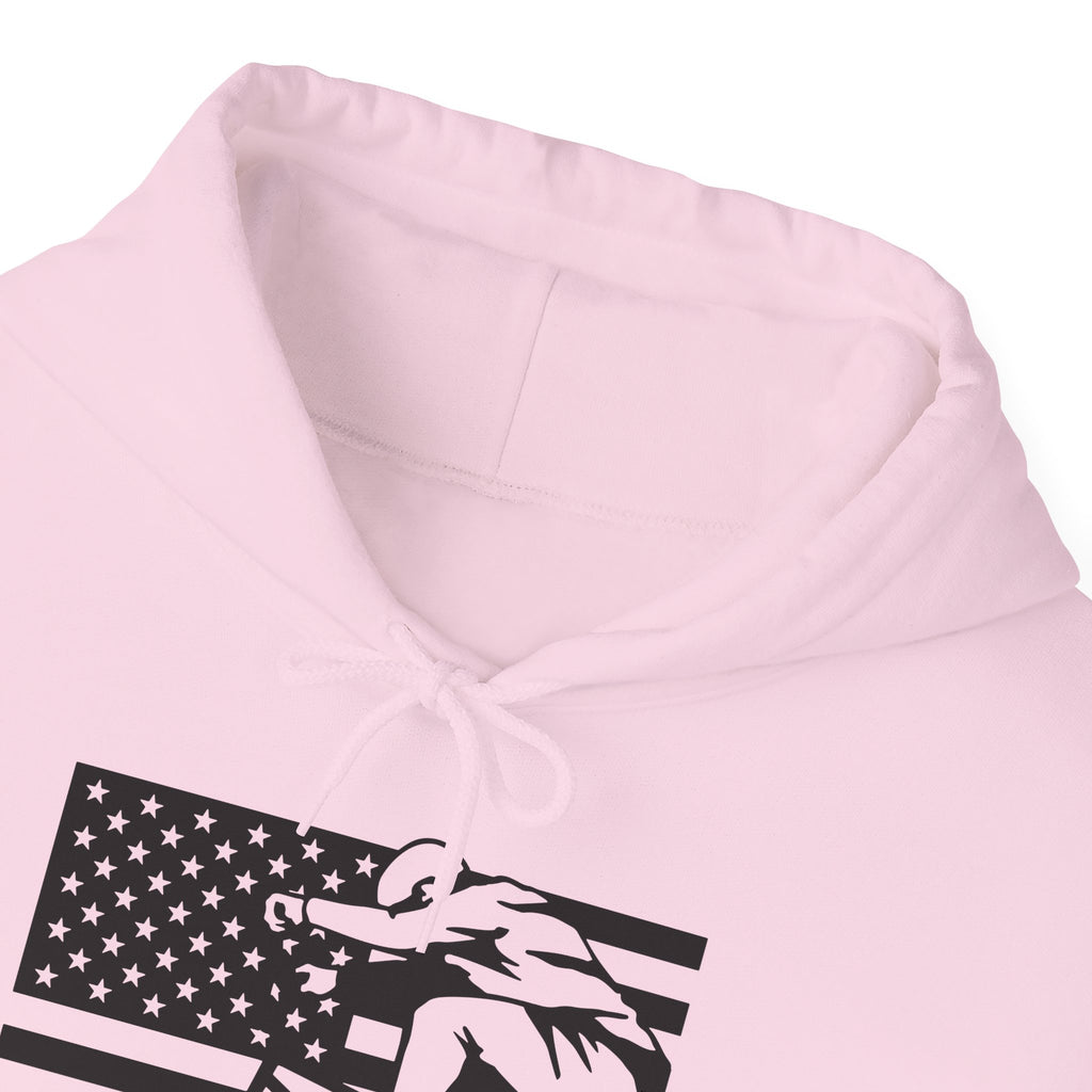 Rad-Biker American Flag Hoodie — 'Is My Bike Okay?' Graphic Hooded Sweatshirt