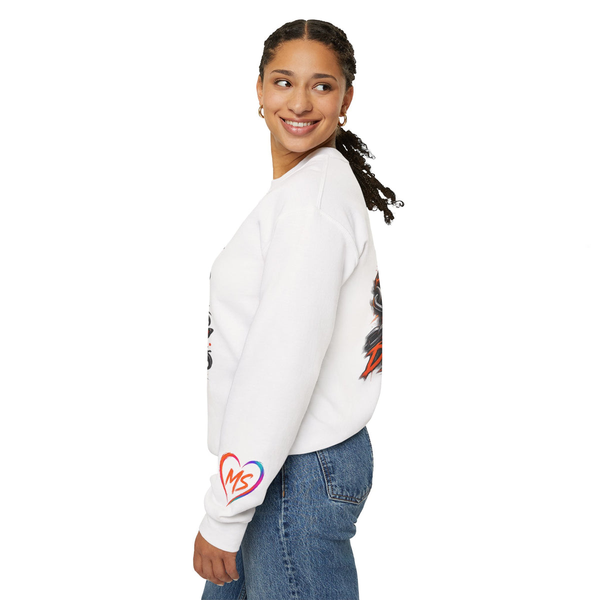 MS- Awareness Skull Crewneck Sweatshirt — "My Lesions Don’t Define Me"
