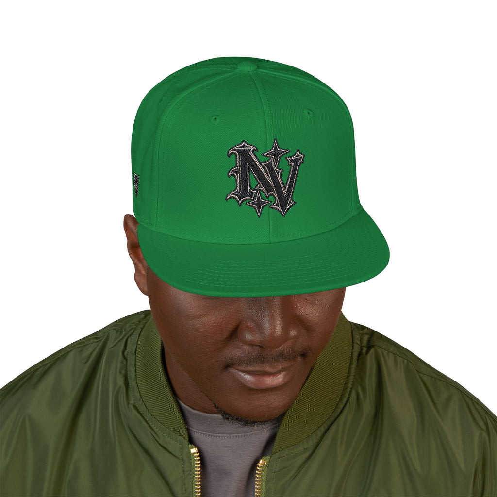 Hat-Embroidered V Diamond Snapback Hat — Streetwear Baseball Cap
