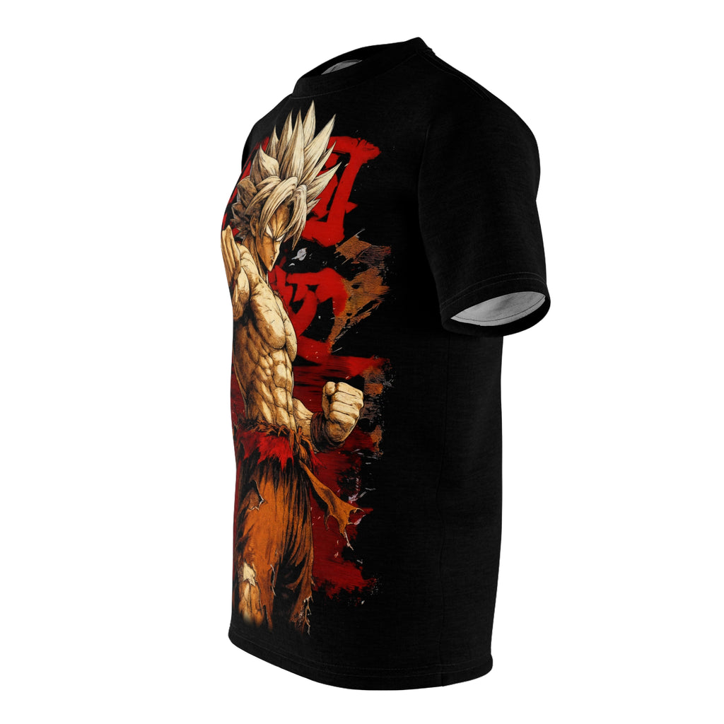 Dragon- Fighter Graphic Tee - Muscular Warrior Punch Design